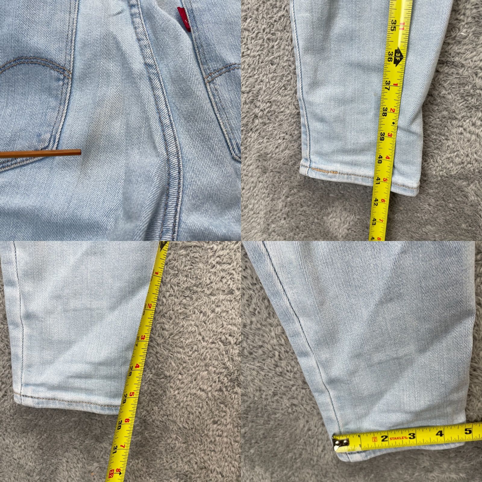 Levi's Levi's 721 Jeans Womens 29 Blue High Rise Skinny Denim Cotton Polyester Spandex Button Zip 5-Pocket 30 Inseam Light Wash - Regular Mens Womens Girls Size 29" - 8 Thumbnail