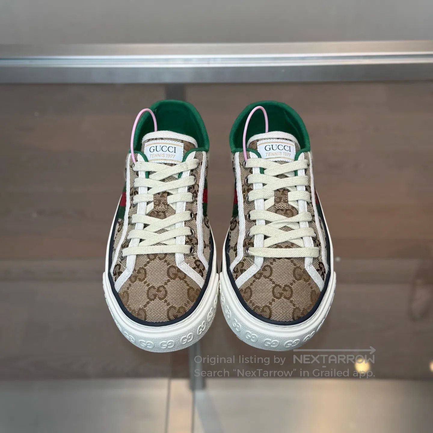 Gucci Guicci 1977 Double-G Full-Print Old-Fashioned Board Shoes Size US 4.5 / IT 34.5 - 2 Thumbnail