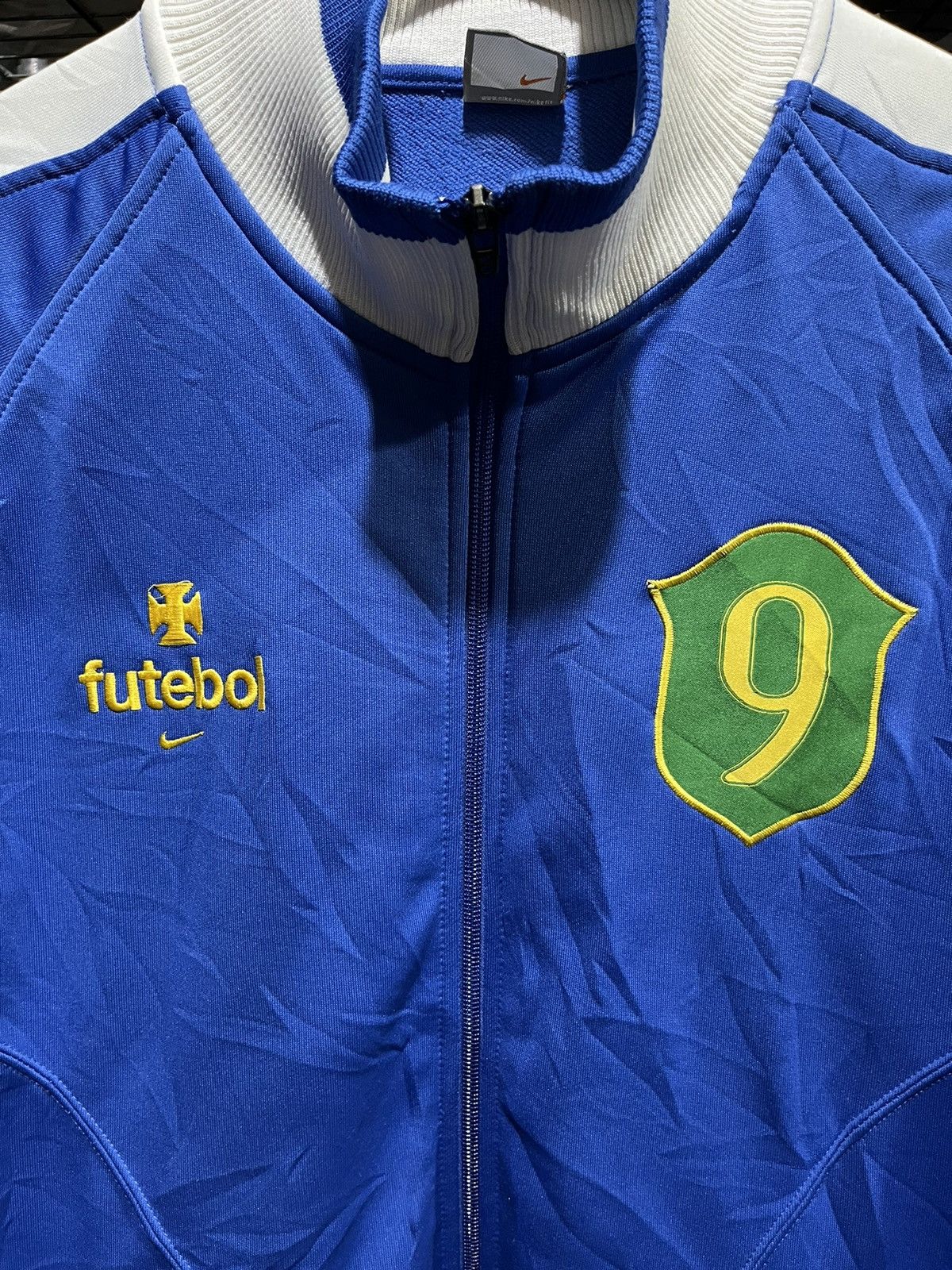 Nike Nike R9 Ronaldo Brazil Football Track Top Jacket 2006s Size US XXL / EU 58 / 5 - 3 Thumbnail