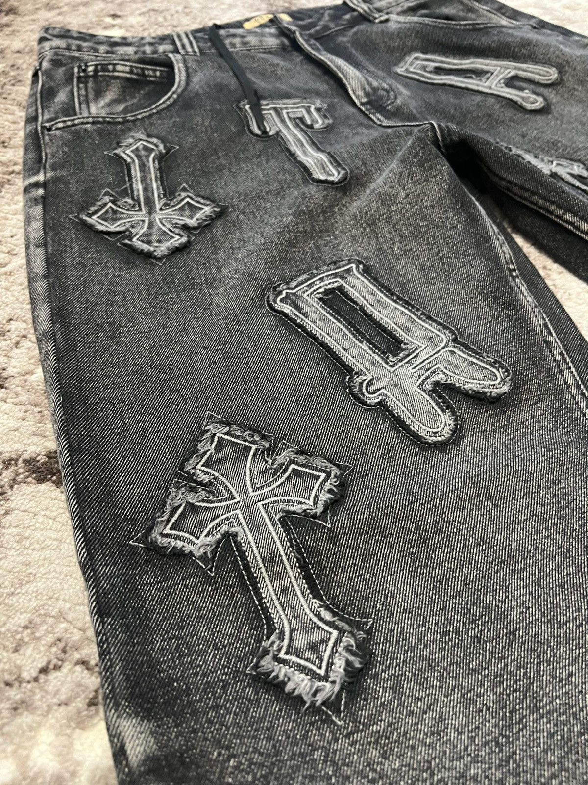 Other TRAP Racer Worldwide Style Washed patch Pants jeans Size US 34 / EU 50 - 5 Thumbnail