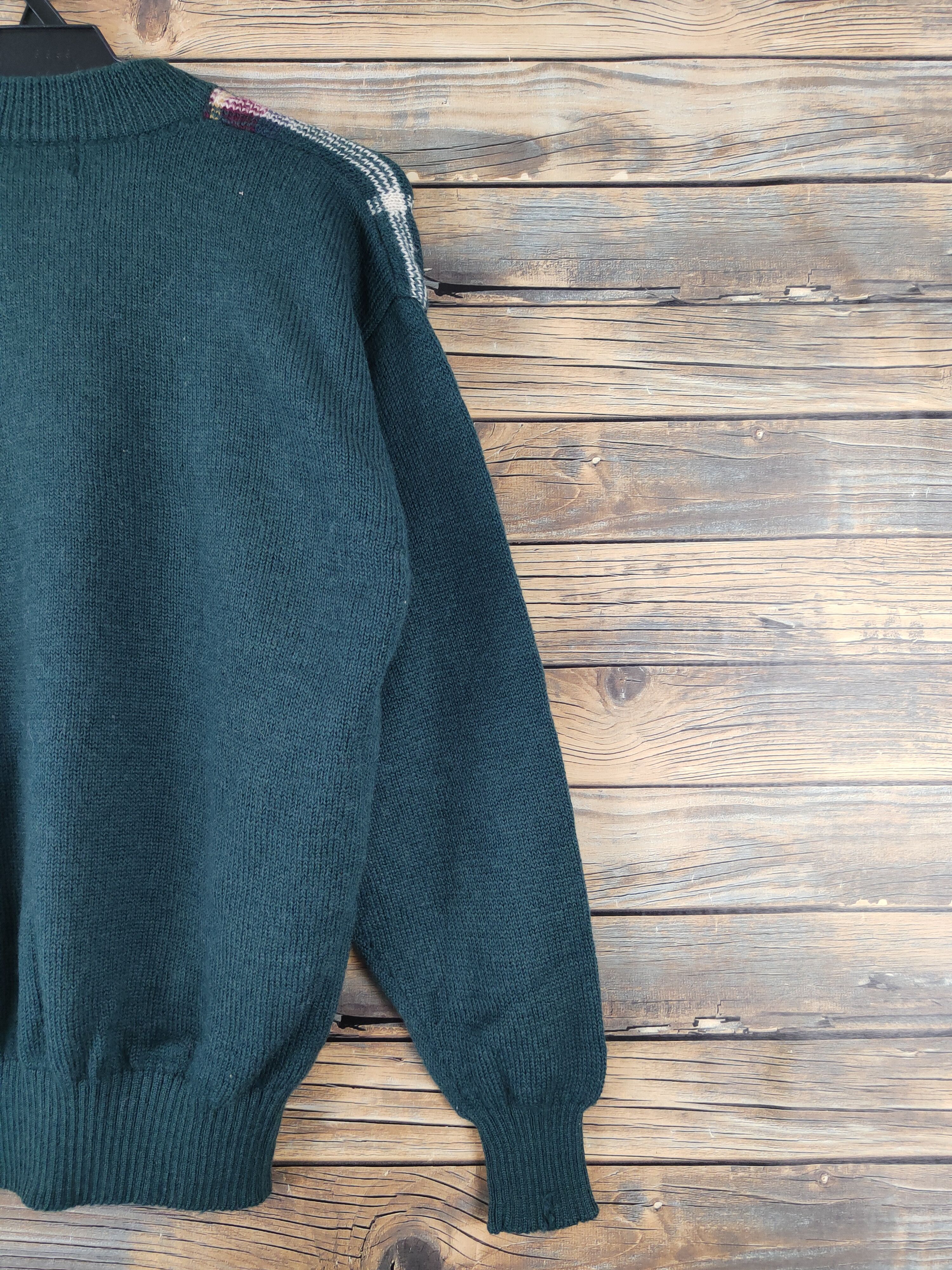 Vintage High Garment Green Knitwear Sweatshirts #W1538 Size US M / EU 48-50 / 2 - 9 Thumbnail