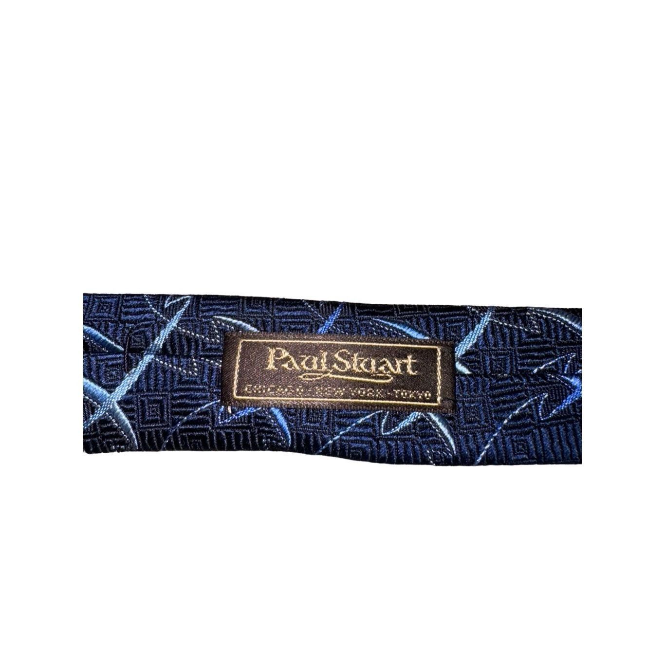 Paul Stuart Paul Stuart Navy Slice 100% Silk Handmade in USA Neck Tie Size ONE SIZE - 2 Thumbnail