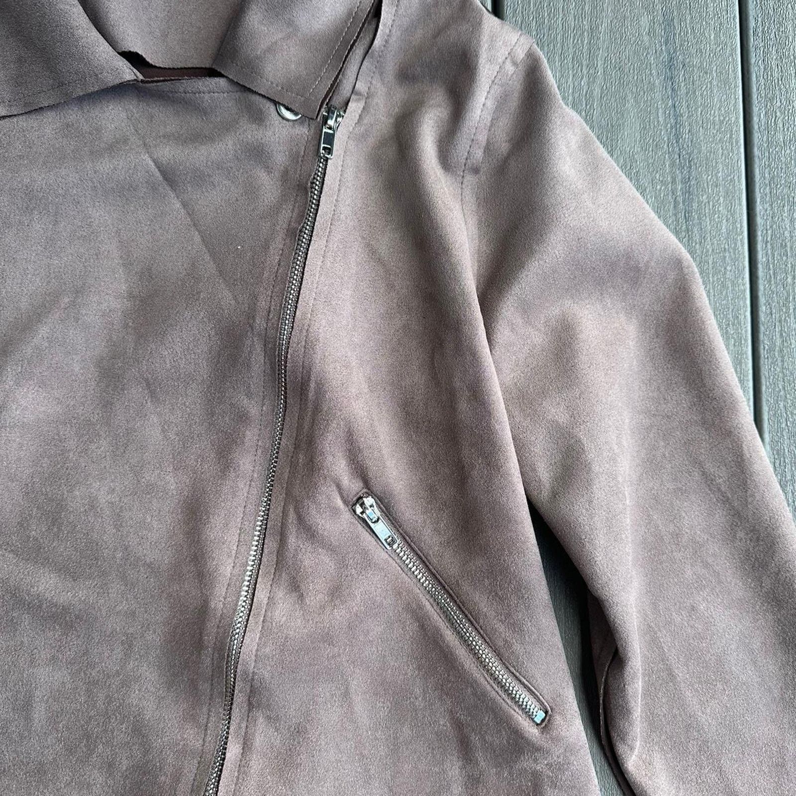 Other Brown faux suede jacket Size L / US 10 / IT 46 - 3 Thumbnail