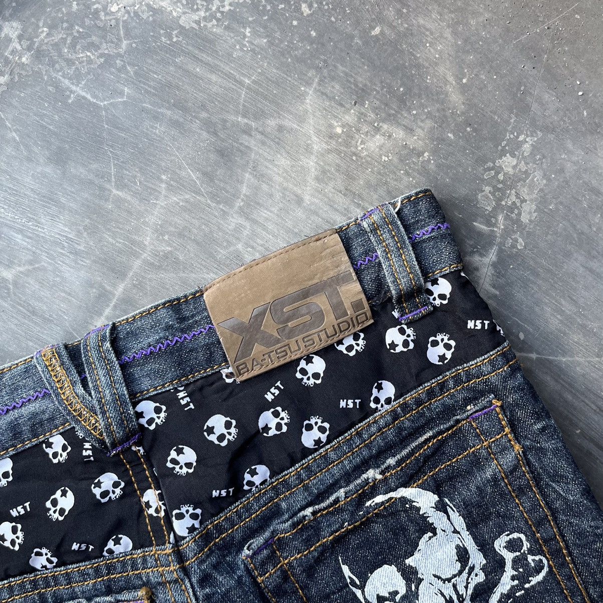 If Six Was Nine × Japanese Brand × KMRii Batsu studio mad punk skull short pants Size US 29 - 12 Thumbnail