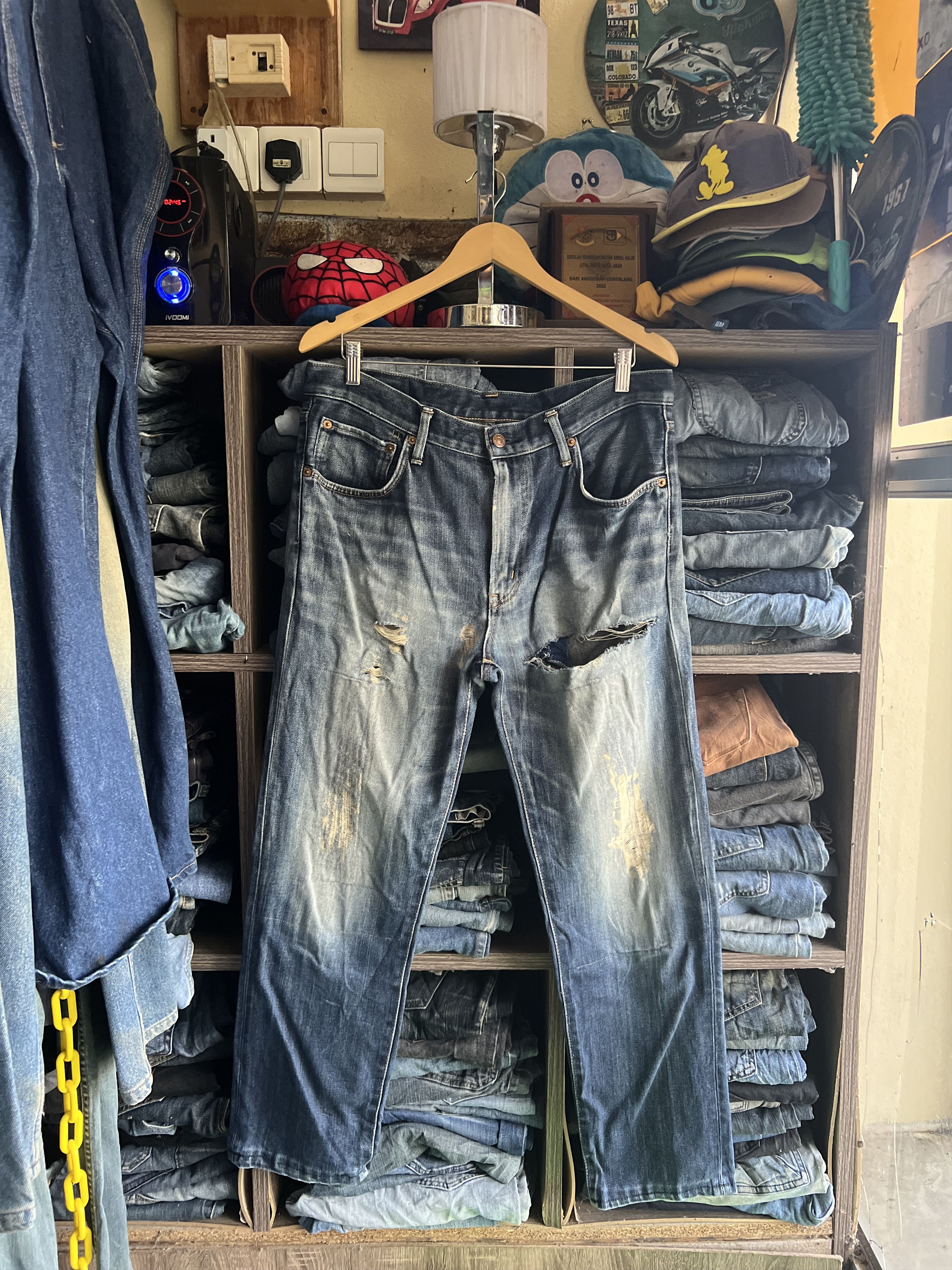 Edwin 🔥Made in Japan Edwin Distressed Denim Size US 35 - 19 Thumbnail