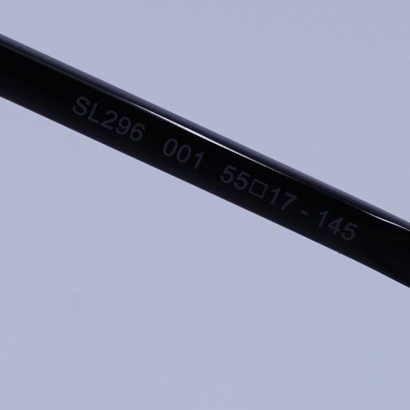 Saint Laurent Paris Saint Laurent SL296 001 Eyeglasses Black 55mm Rectangle Size ONE SIZE - 6 Thumbnail