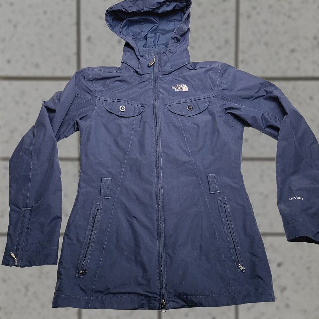 The North Face The North Face Jacket Women’s Size Small Blue Hyvent Jacket Hood Detachable Waterproof Lightweight Pockets Full Zip Regular Fit Mid-Length Coat Size S / US 4 / IT 40 - 1 Thumbnail