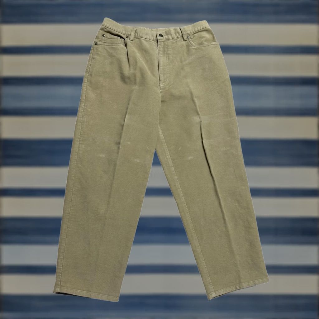 Vintage VINTAGE L.L. Bean Pants Women 16P Brown High Waist Mom 90s Outdoors Straight Leg Knit Cotton Blend Pockets Size 38" / US 16 / IT 52 - 1 Thumbnail