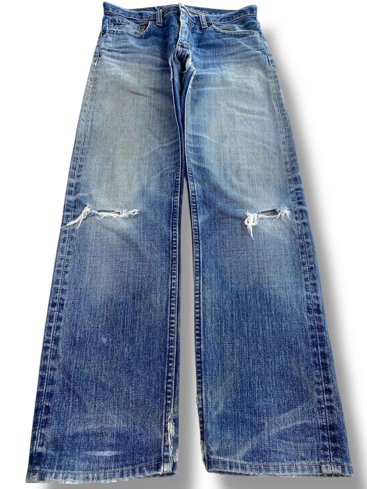 Levi's Levi’s_ Mud Wash Ripped Style Straight Leg Jeans Size US 30 / EU 46 - 1 Thumbnail