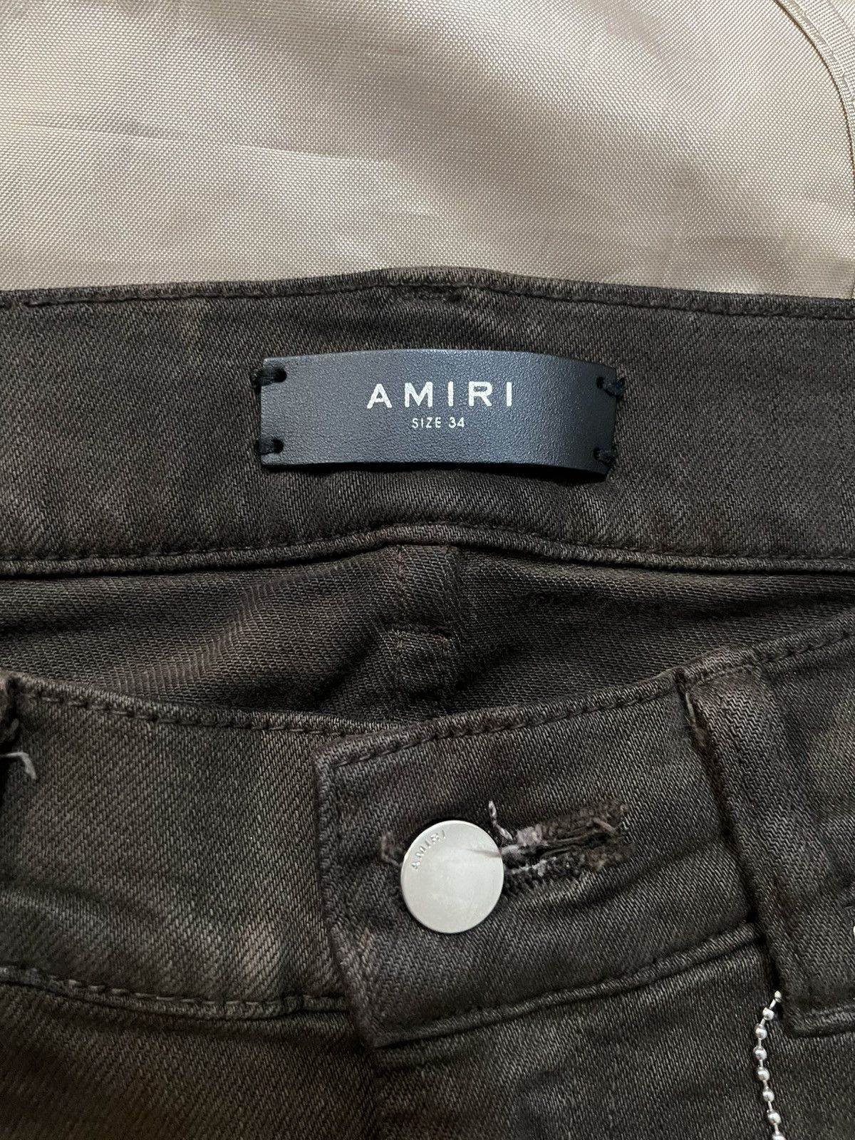 Amiri Amiri mx1 skinny distressed brown size 34 Size US 34 / EU 50 - 4 Thumbnail
