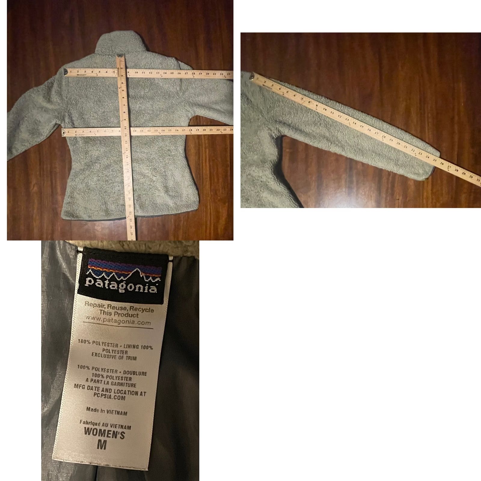 Patagonia Patagonia Fleece Jacket Women's M Beige Full Zip Up Sweater Soft Warm Outdoor Size M / US 6-8 / IT 42-44 - 8 Thumbnail