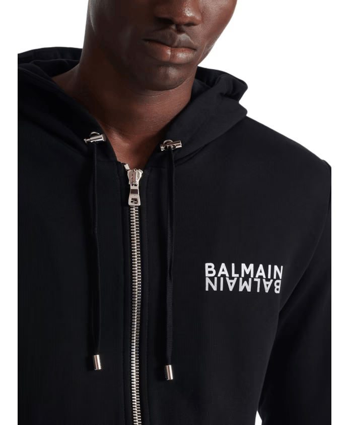 Balmain o1s1wg110126 Logo Hoodie in Black Size US S / EU 44-46 / 1 - 5 Thumbnail