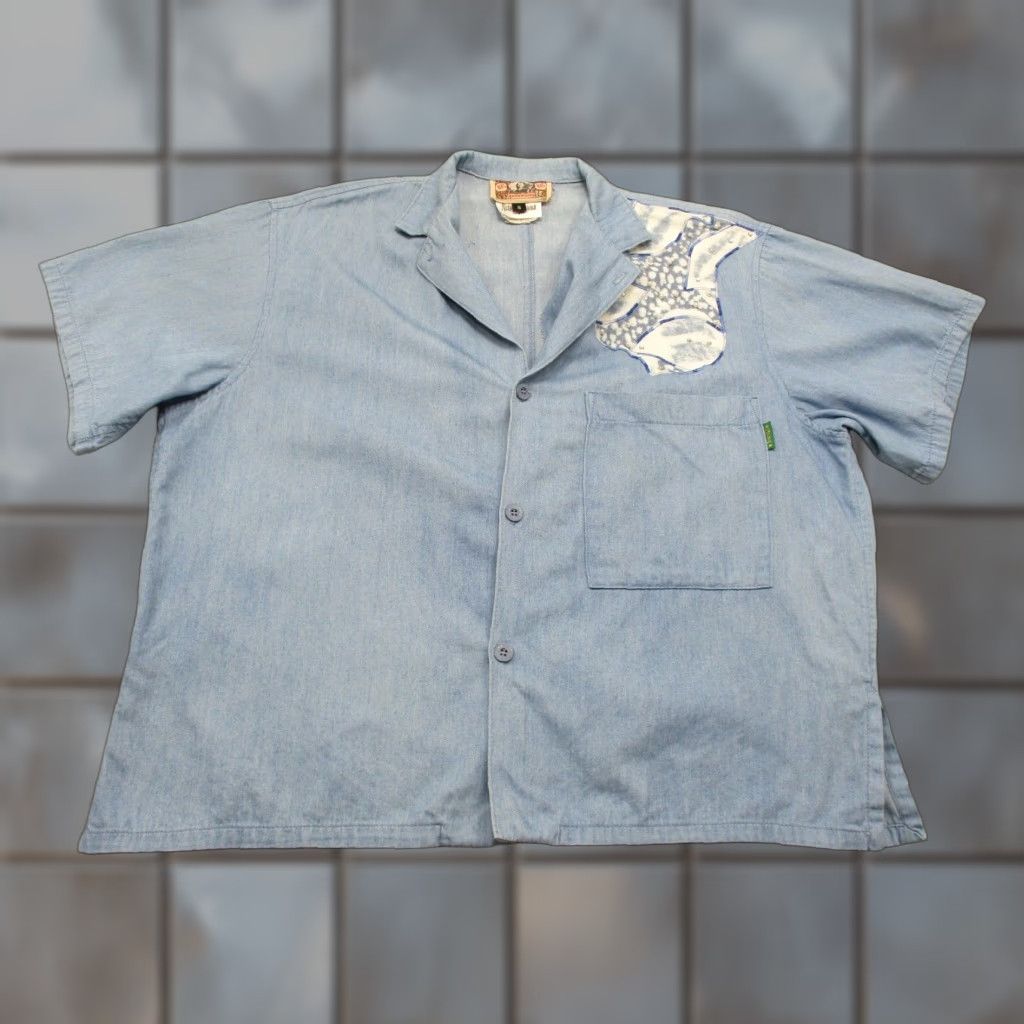 Vintage BIS Gene Ewing Ladies Vintage Western Shirt Blouse Small Denim Blue Shirt Womens 1980s Casual Size S / US 4 / IT 40 - 1 Thumbnail