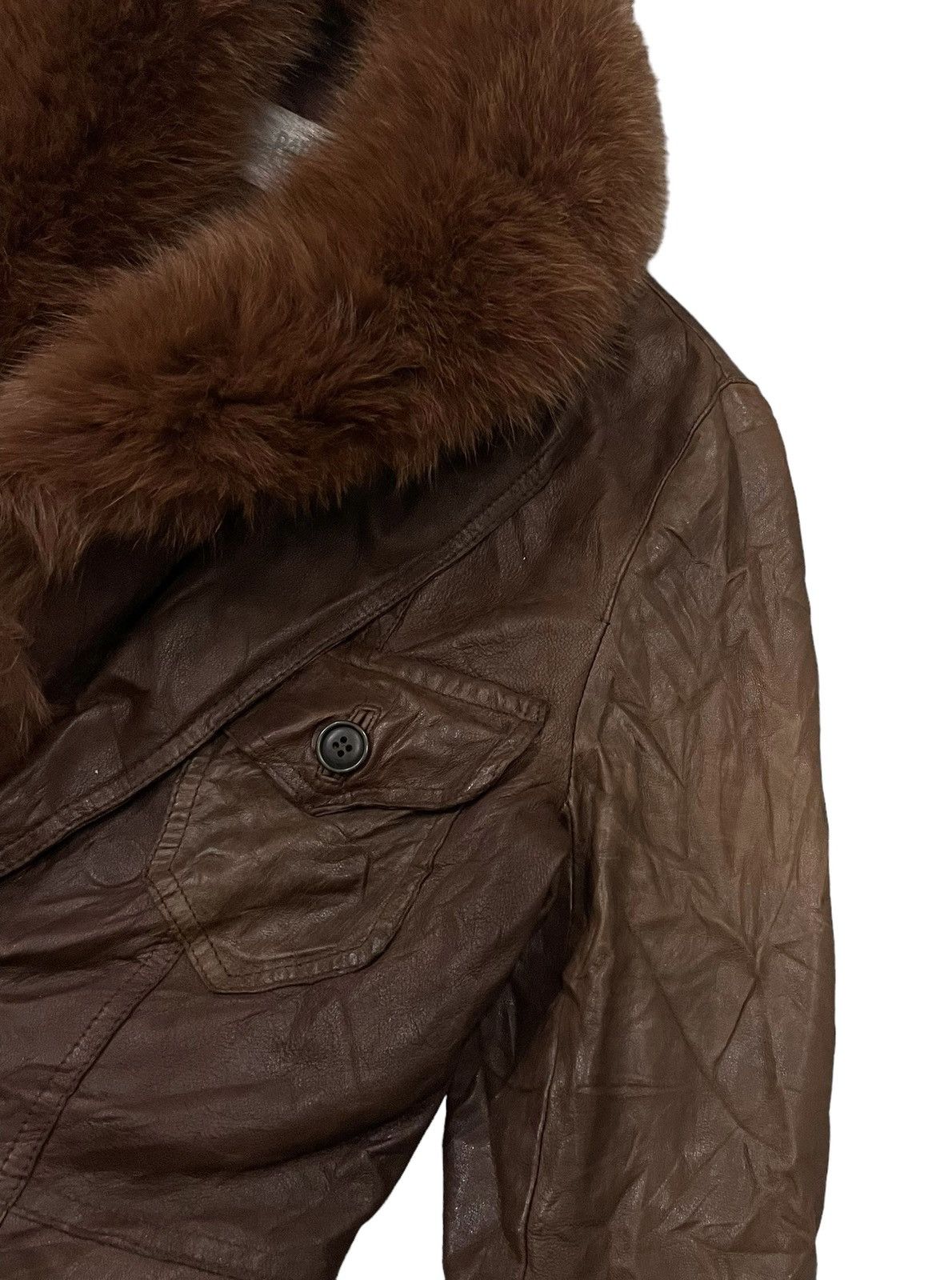 Leather Vintage Patrick Cox Wannabe Mink Fur Sheep leather Jacket Size S / US 4 / IT 40 - 9 Thumbnail