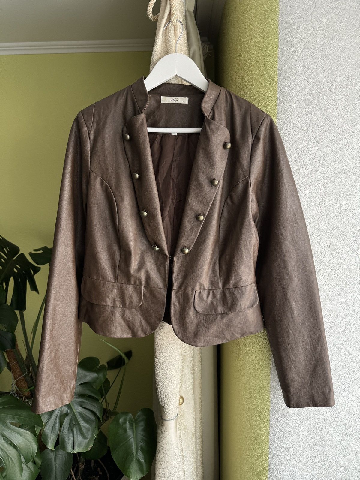 Hysteric Glamour 00s Military Napoleon Leather Blazer Jacket PPFM Style Size L / US 10 / IT 46 - 2 Thumbnail