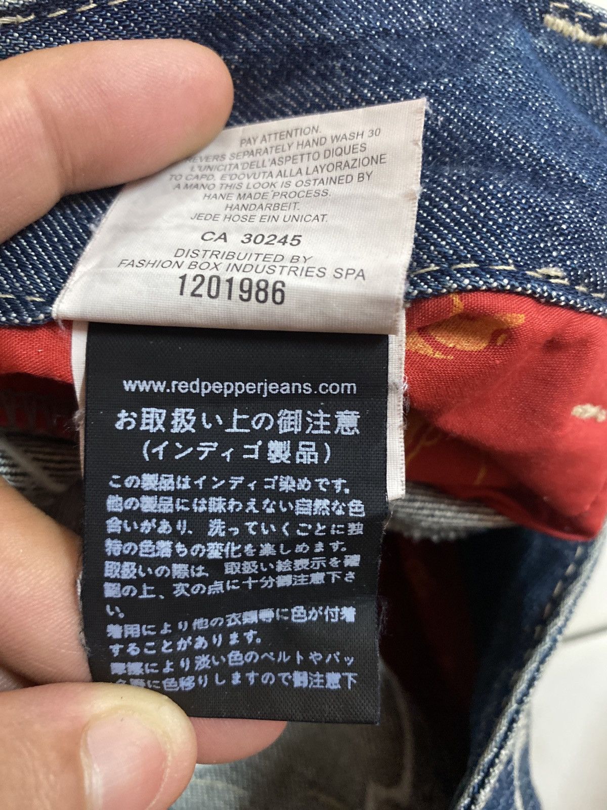 Japanese Brand Famous Fashion REDPEPPER Patches Clawmark Denim Size US 28 / EU 44 - 16 Thumbnail