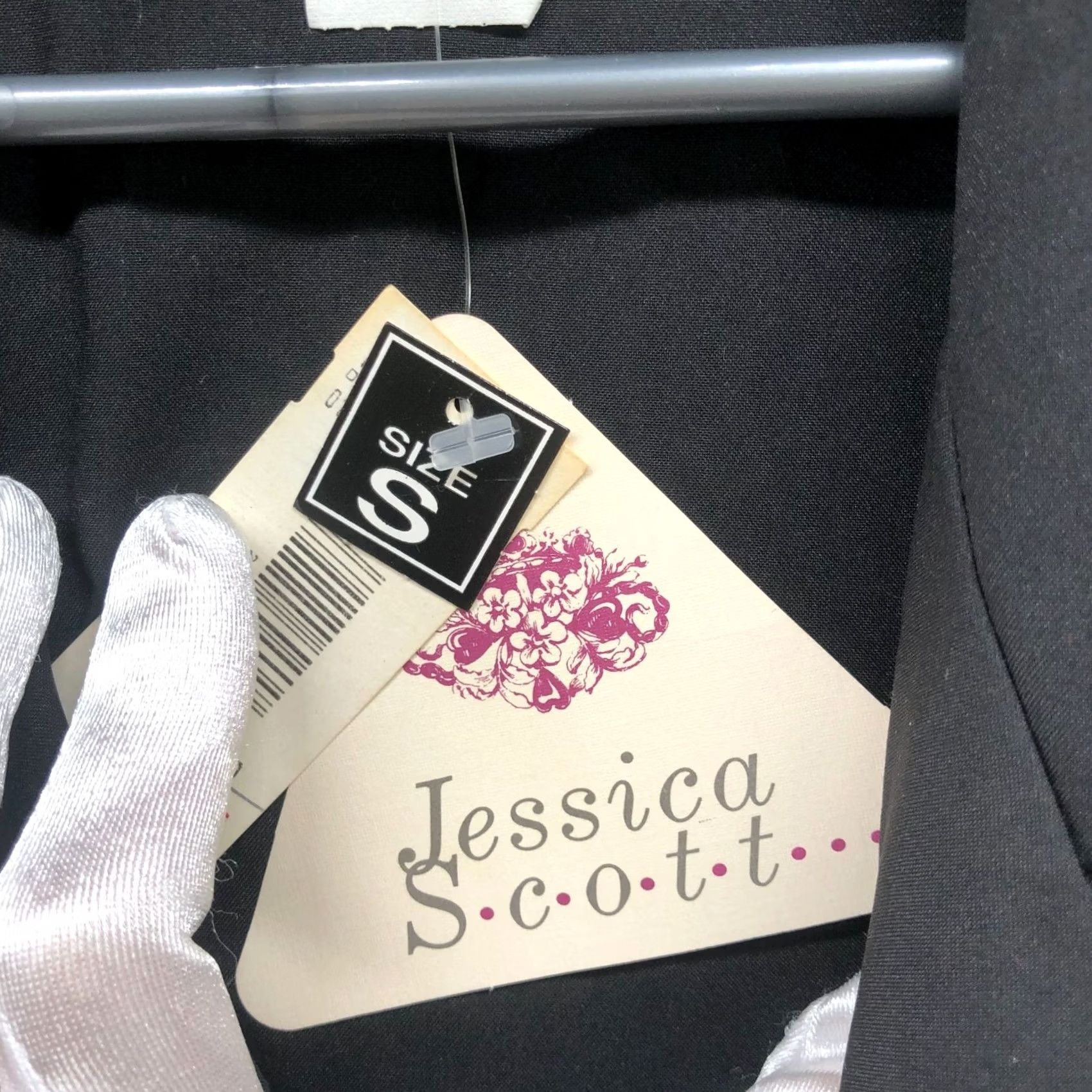 Vintage VINTAGE Jessica Scott Blouse Shirt Women S 90s 80s Black Collared Long Sleeve Button NWT Size S / US 4 / IT 40 - 7 Thumbnail