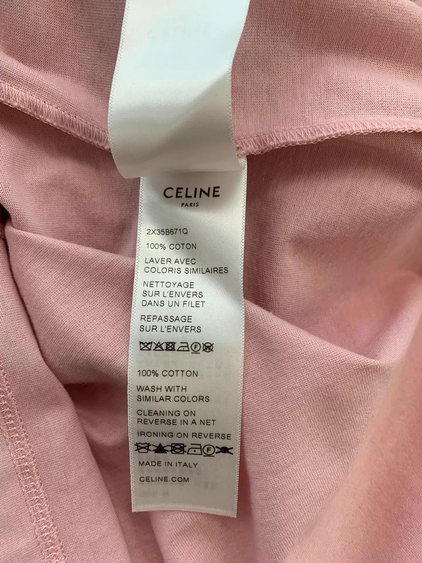 Celine Celine Pink Embroidered Print Tee S New Size S / US 4 / IT 40 - 6 Thumbnail