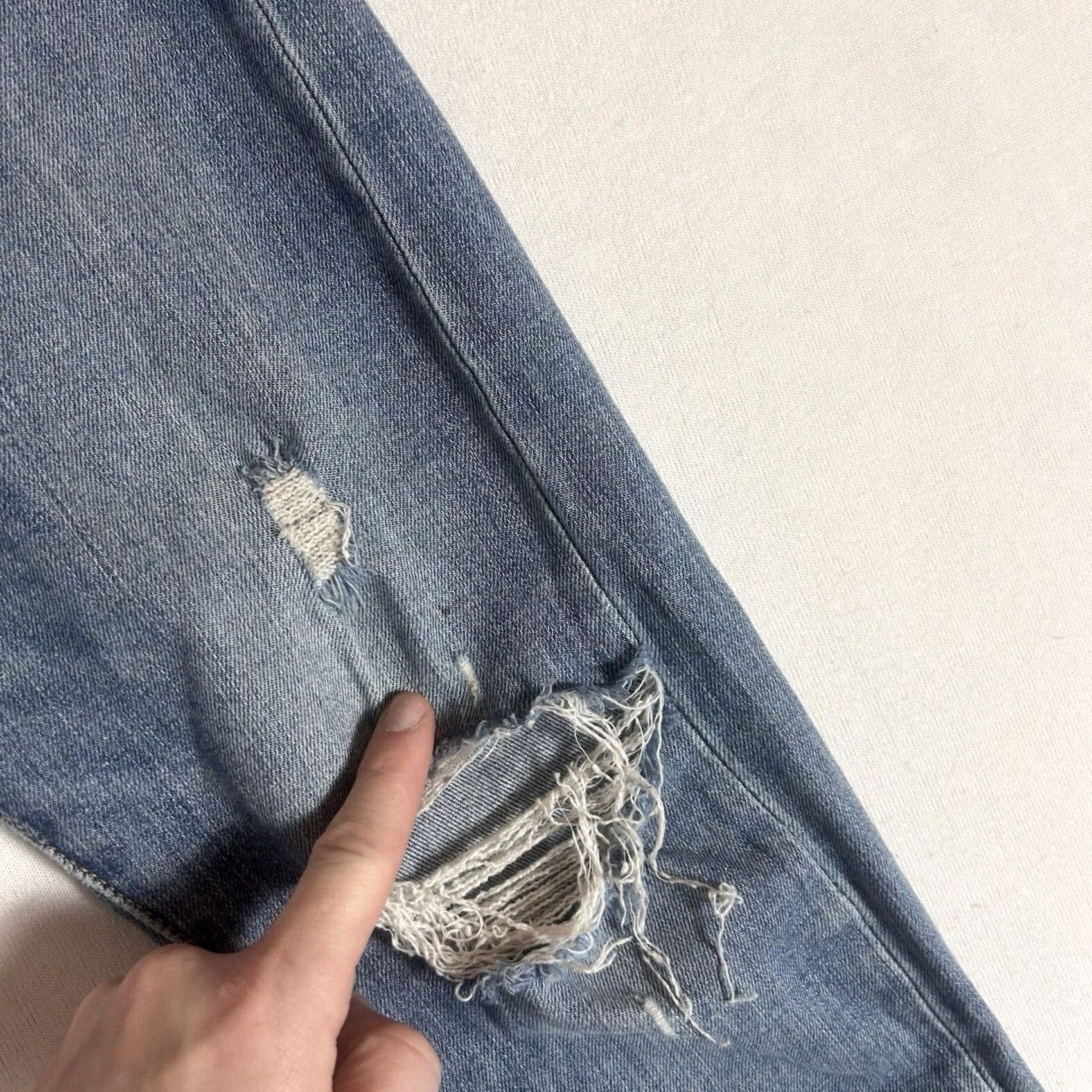 Levi's Levi's Wedgie Skinny Jeans Women's 28 Button Fly High Rise Light Wash Denim Slim Jeggings Distressed Pockets 5-Pocket Size 28" / US 6 / IT 42 - 3 Thumbnail
