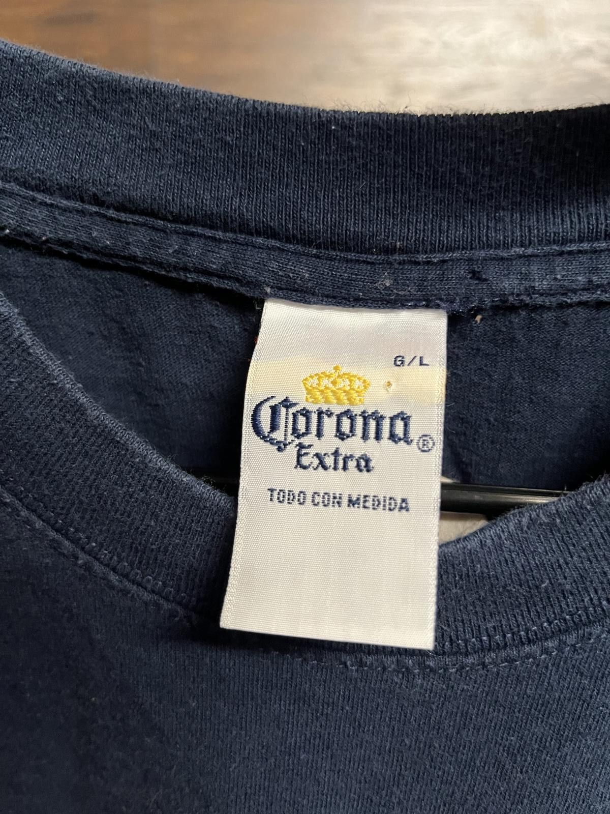 Designer Corona Beer T-shirt - Embroidered - La Cerveza Mas Fina -L Size US L / EU 52-54 / 3 - 3 Thumbnail