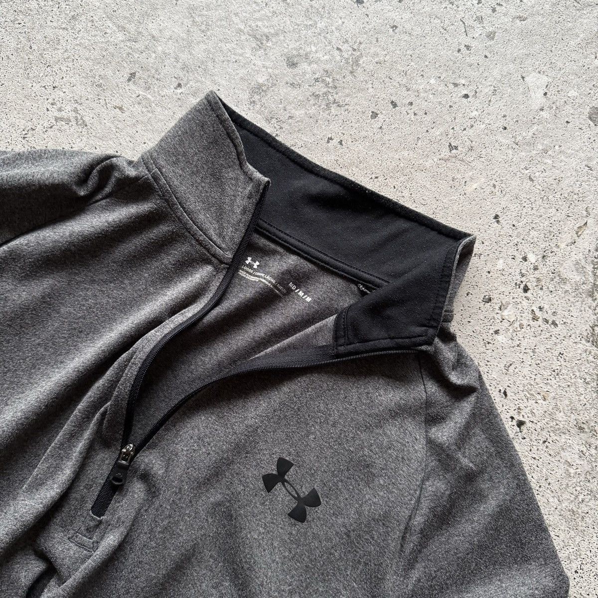 Under Armour Under Armour Mens Grey Tech 1/4 Zip Long Sleeve Running Top Size US M / EU 48-50 / 2 - 7 Thumbnail