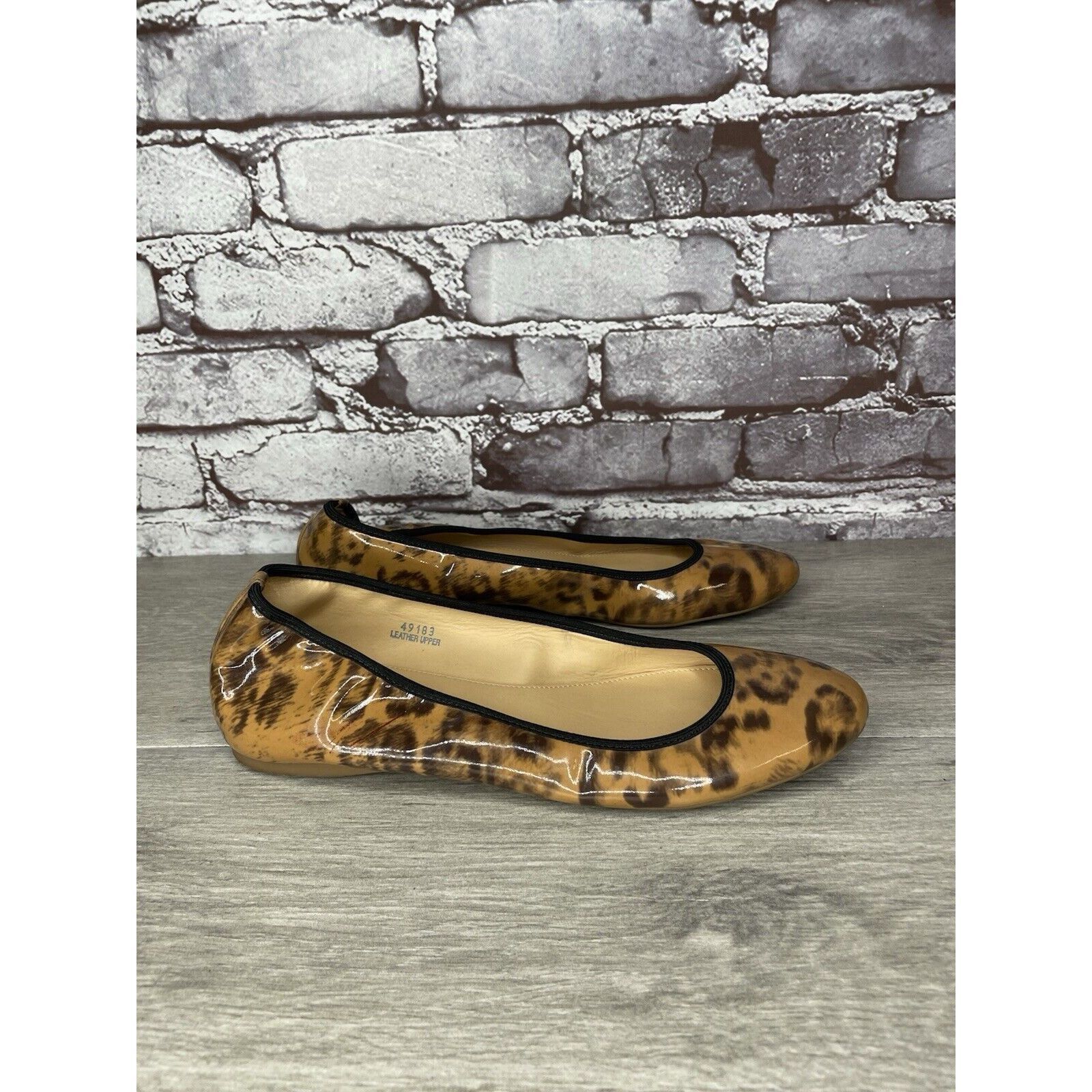 J.Crew J. Crew Caramel Animal Print Patent Leather Ballet Flats Wom Size US 9 / IT 39 - 4 Thumbnail