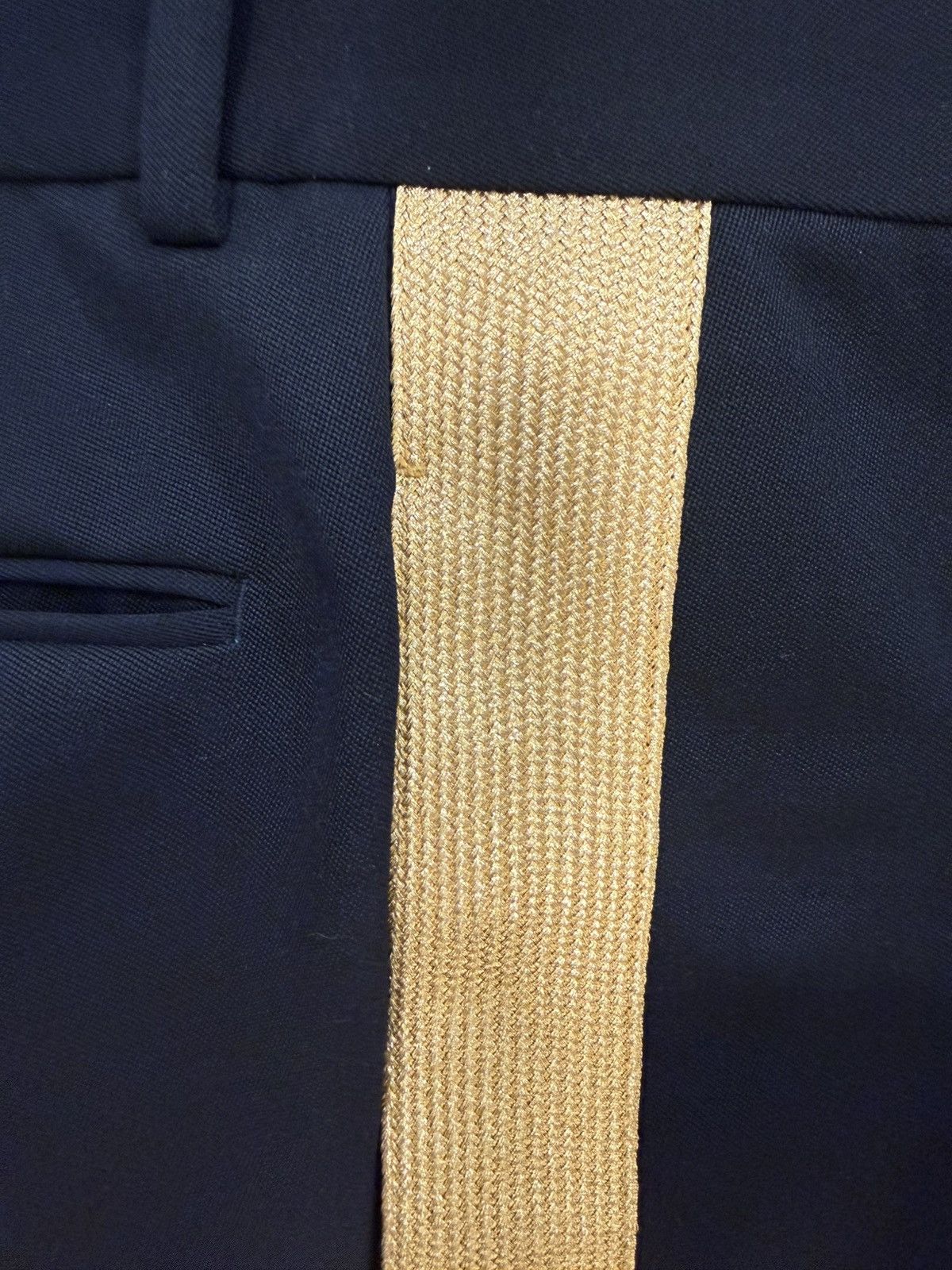 Alexander McQueen wool pants with gold stripes size48 Size US 31 - 3 Thumbnail