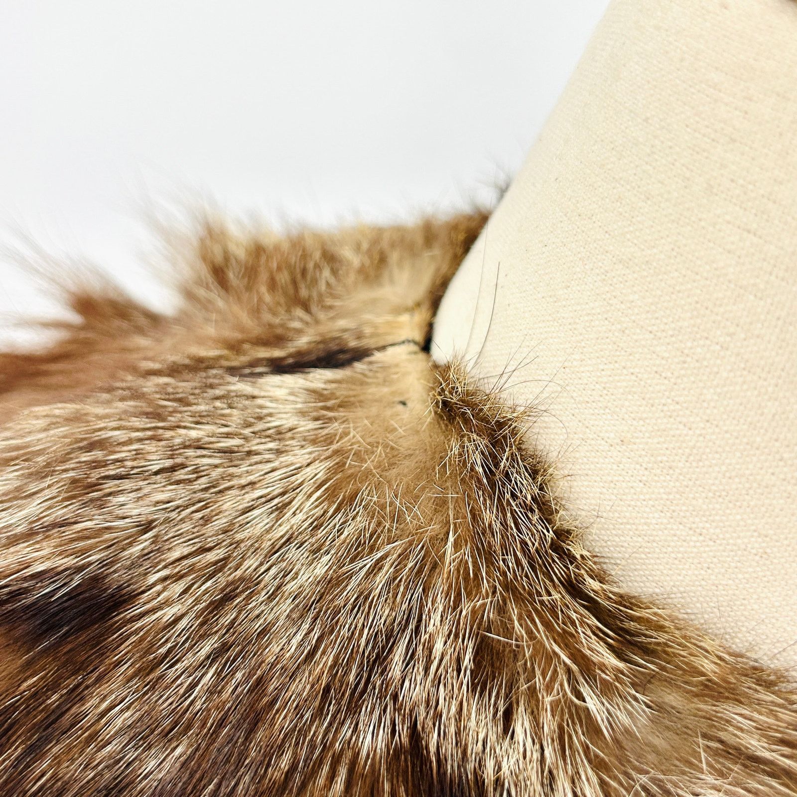 Vintage Vintage 50s Brown Genuine Fur Long Pile Glam Capelet Stole Size M / US 6-8 / IT 42-44 - 2 Thumbnail