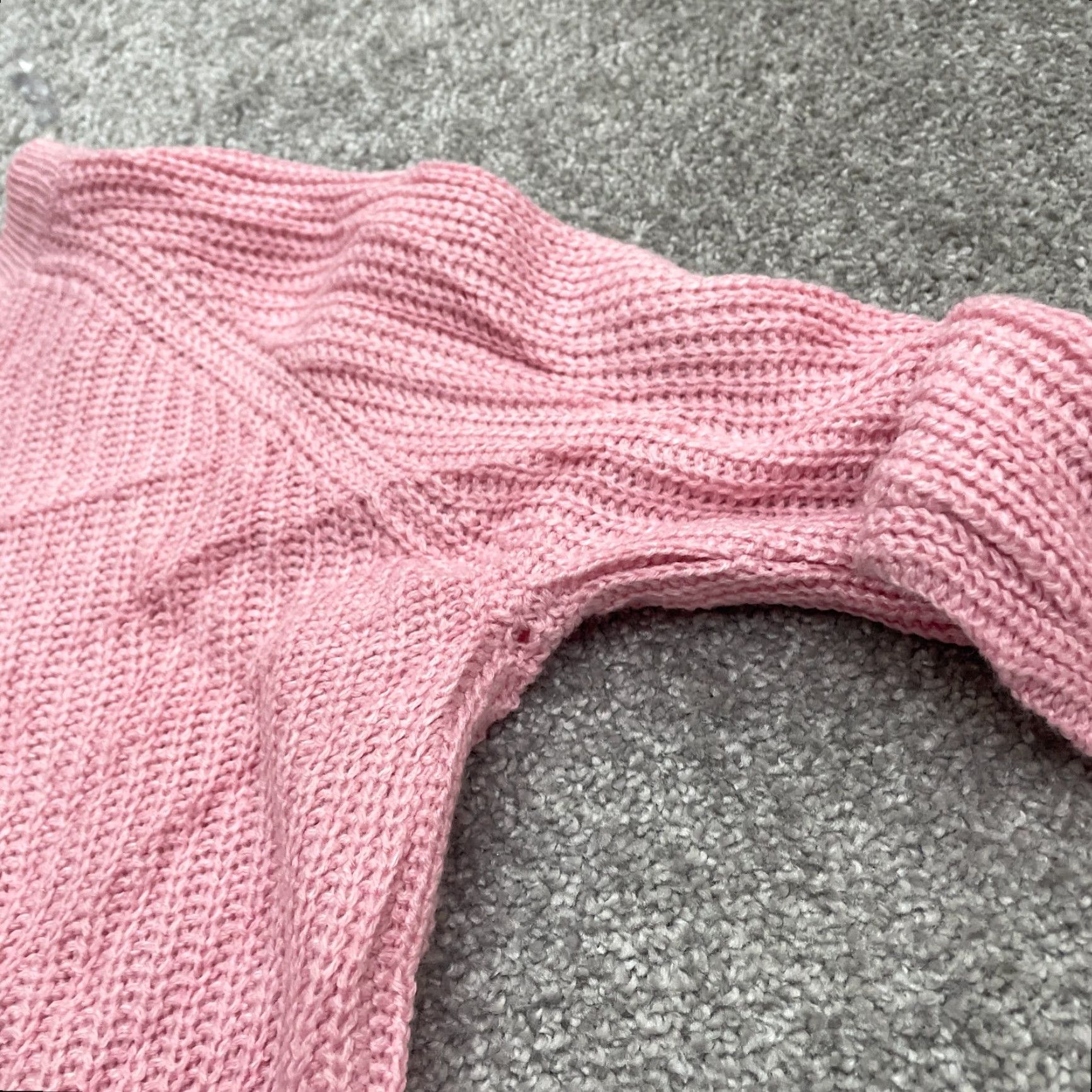 Vintage Jolie & Joy Pullover Sweater Womens Large Pink Acrylic Crochet Casual Lightweight Size L / US 10 / IT 46 - 6 Thumbnail