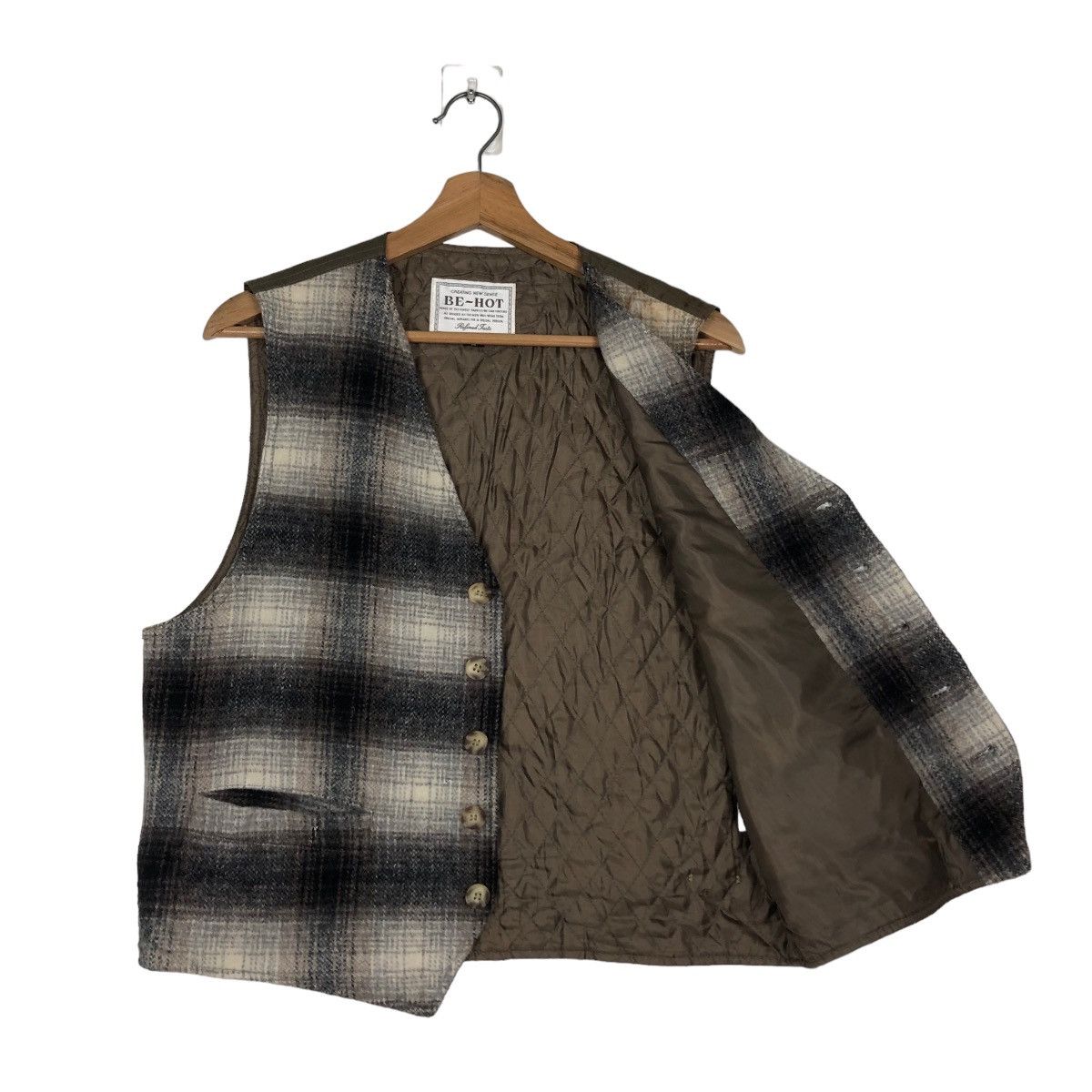 Japanese Brand 📌VINTAGE UTILITY VEST BE-HOT JAPAN TARTAN DESIGN CHECK Size US M / EU 48-50 / 2 - 10 Thumbnail