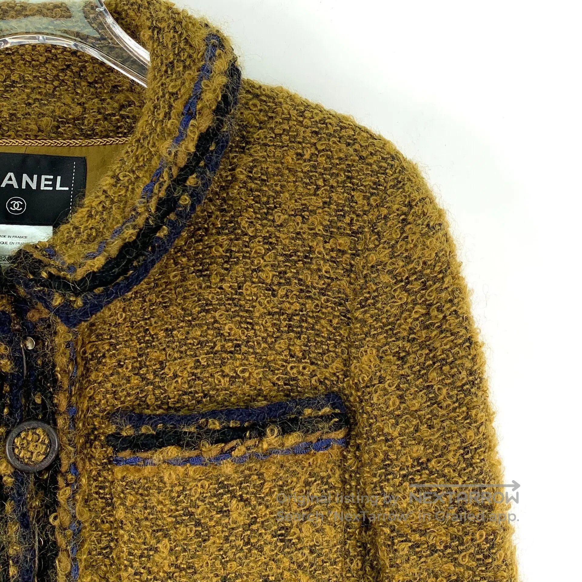 Chanel Chanel Dark Brown Mohair Lapel Single-Breasted Long Sleeve Size XS / US 0-2 / IT 36-38 - 3 Thumbnail
