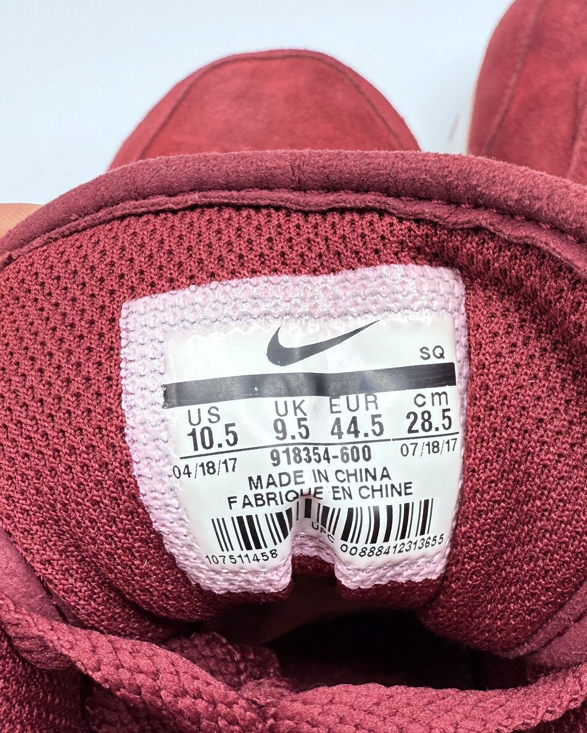Nike Nike Air Max 1 Premium Jewel Team Red Size 10.5 918354-600 Size US 10.5 / EU 43-44 - 8 Thumbnail