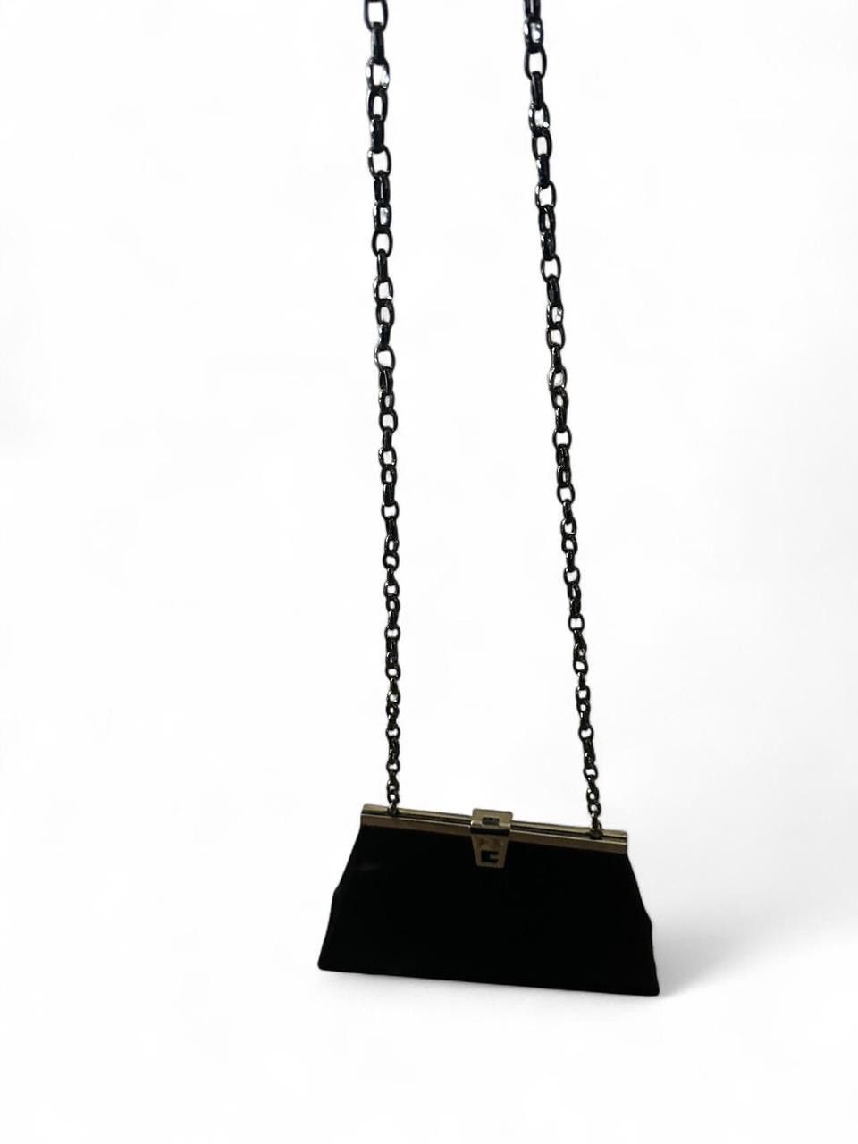 Guess Guess black velvet chain evening bag – minimalist Y2K Size ONE SIZE - 5 Thumbnail