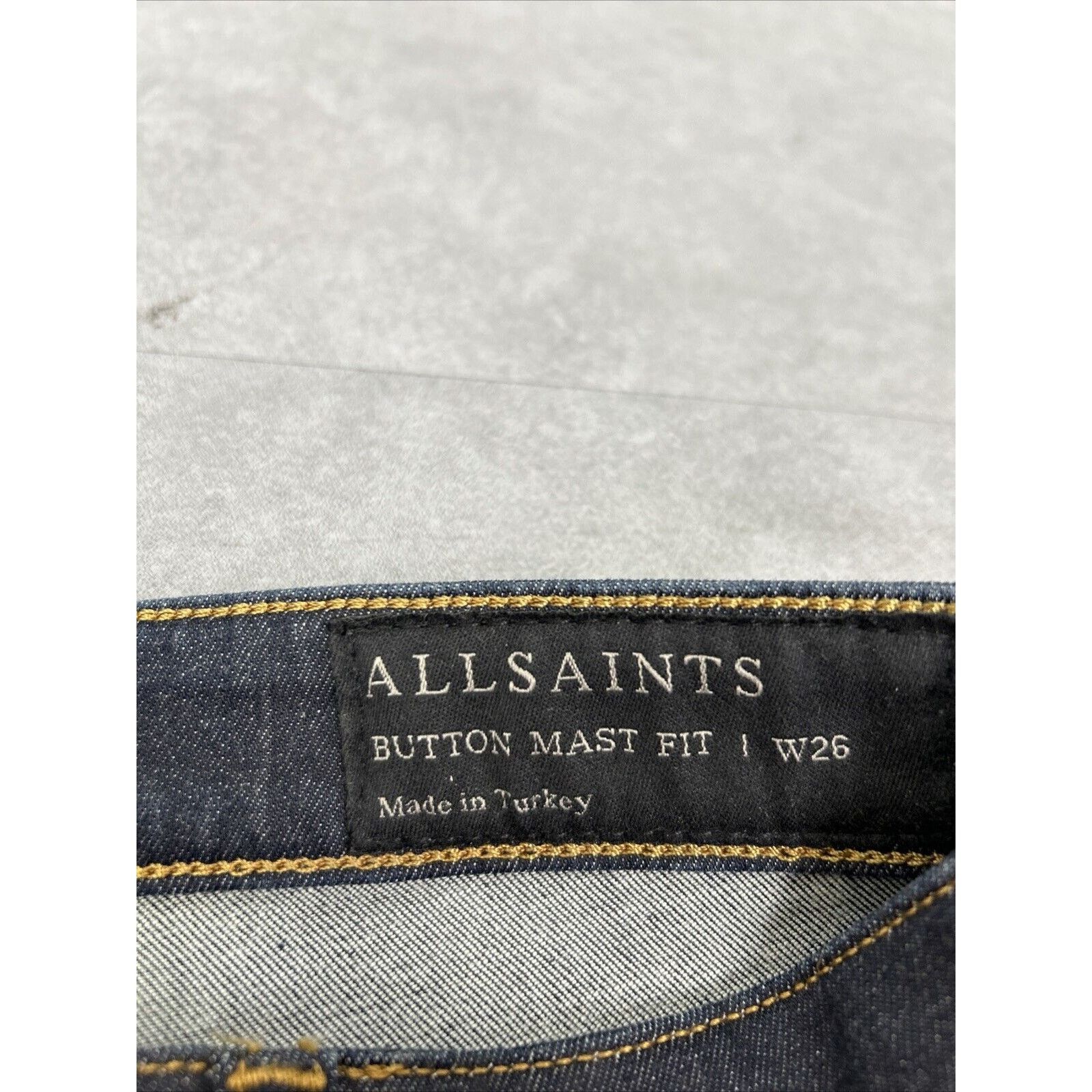 Allsaints ALL SAINTS Button Fly Dark Wash Women’s Skinny Jeans Size 26 Size 26" / US 2 / IT 38 - 3 Thumbnail