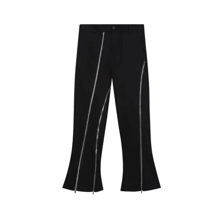 Japanese Brand × Vintage Multi zipper flared y2k pants trousers Size US 34 / EU 50 - 7 Thumbnail