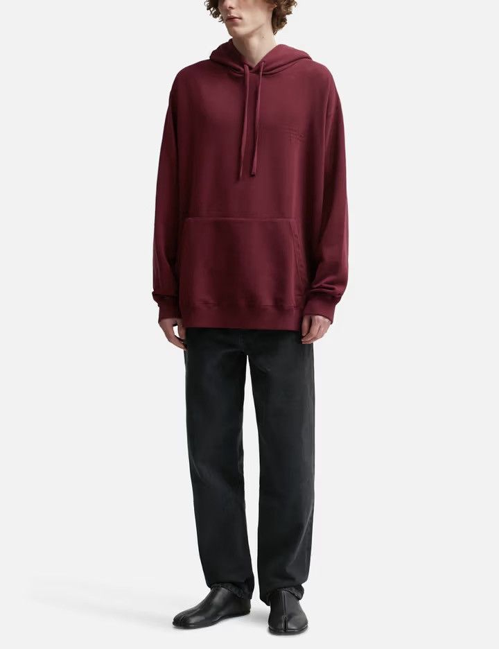 image of Avant Garde x Maison Margiela ds! Ss23 Maison Margiela Logo Burgundy Oversized Hoodie (Size Medium)