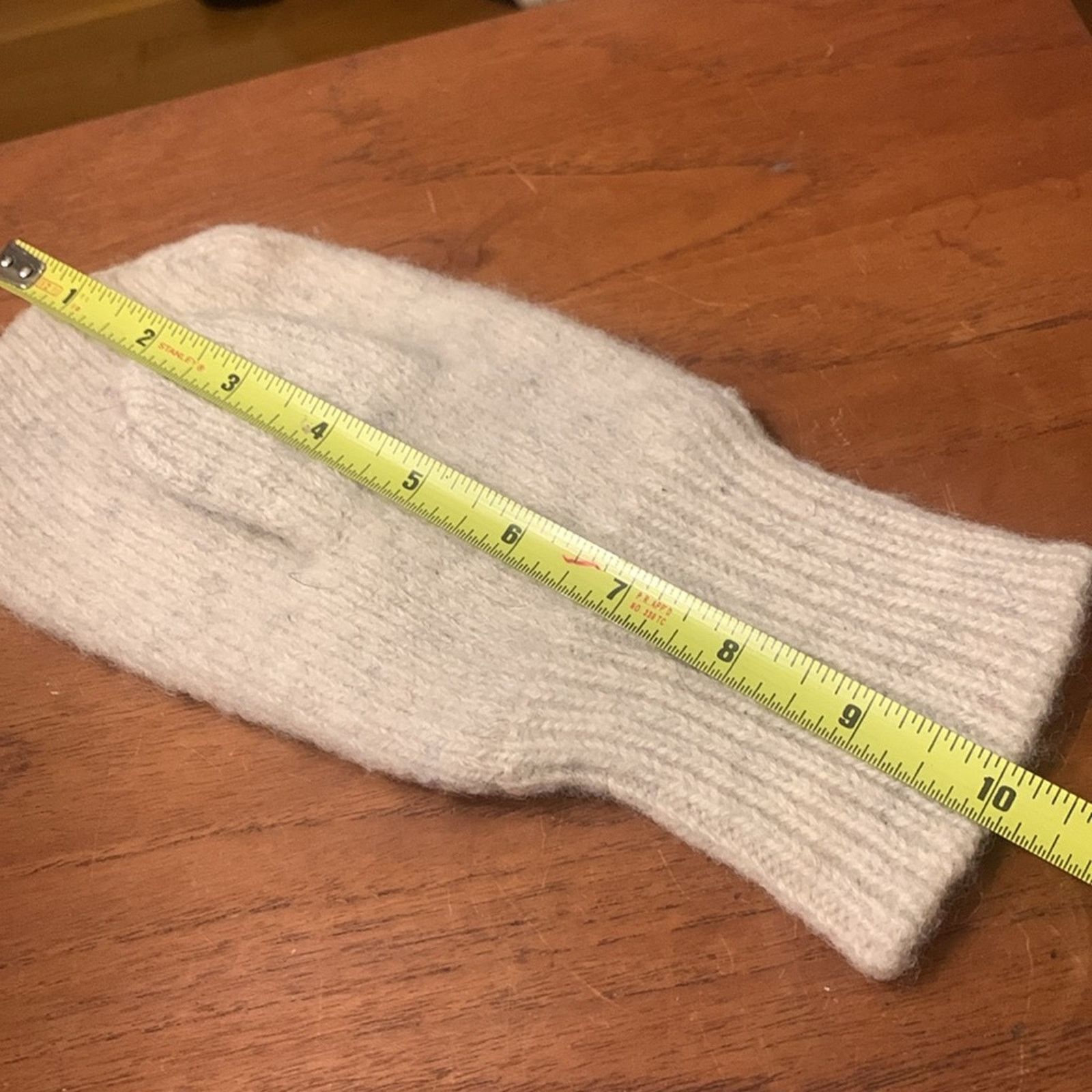 Vintage Handmade Handknit ragg wool mittens,knit traffic police Size ONE SIZE - 4 Thumbnail