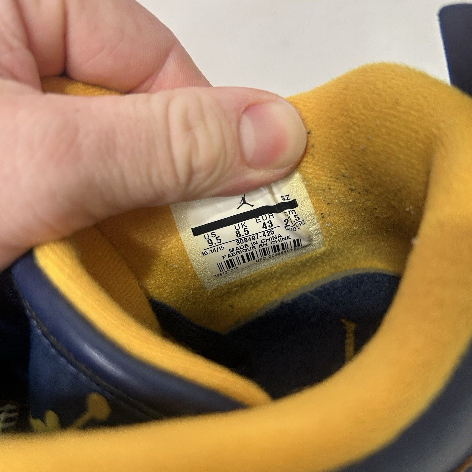 Nike Nike Air Jordan IV 4 Retro “Dunk From Above/Navy Gold” Size US 9.5 / EU 42-43 - 7 Thumbnail