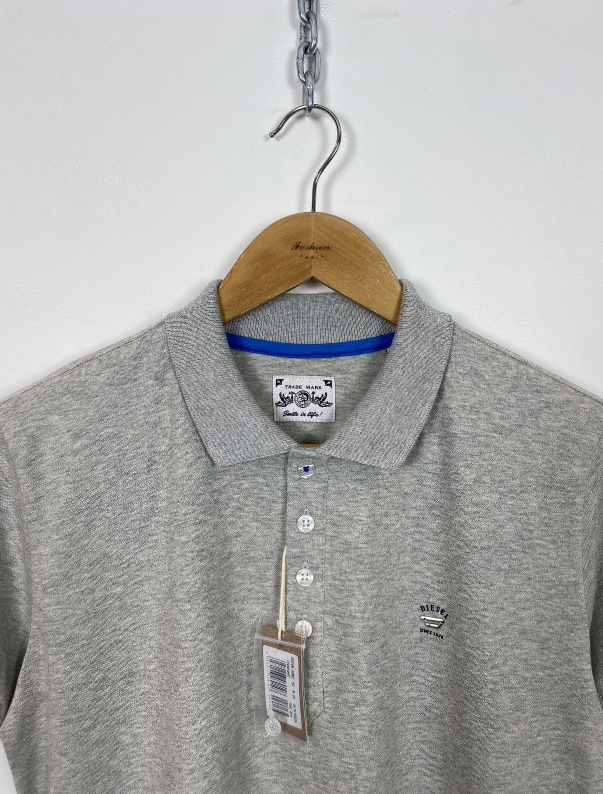Diesel NEW Diesel T-Yahei Shirt Mens Size Medium Grey Button Polo Size US M / EU 48-50 / 2 - 2 Thumbnail