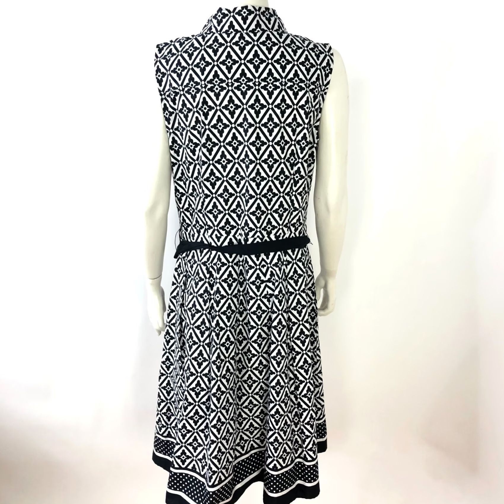Talbots Talbots 12 Midi Button Shirt Dress All Over Print Black Shirt Dress Ladies Regular 12 Black Talbots Dress Size XL / US 12-14 / IT 48-50 - 3 Thumbnail