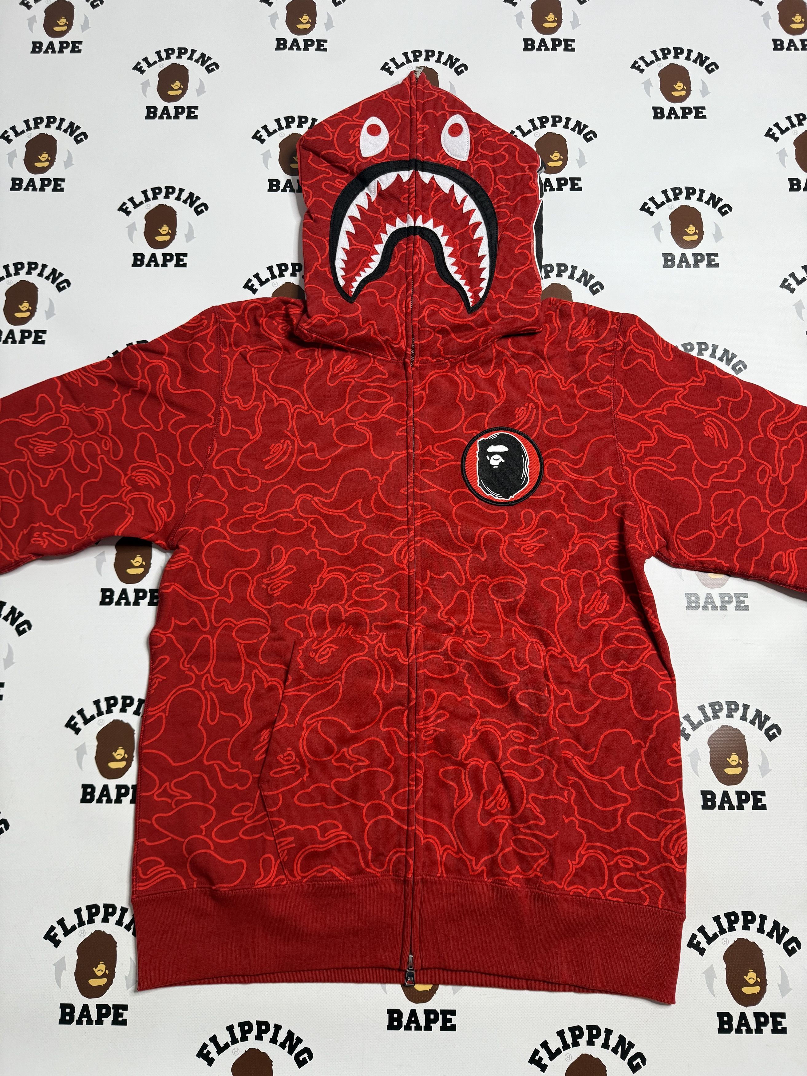 Bape BAPE 30TH ANNIV. LINE CAMO SHARK FULL ZIP HOODIE Size US XL / EU 56 / 4 - 7 Thumbnail