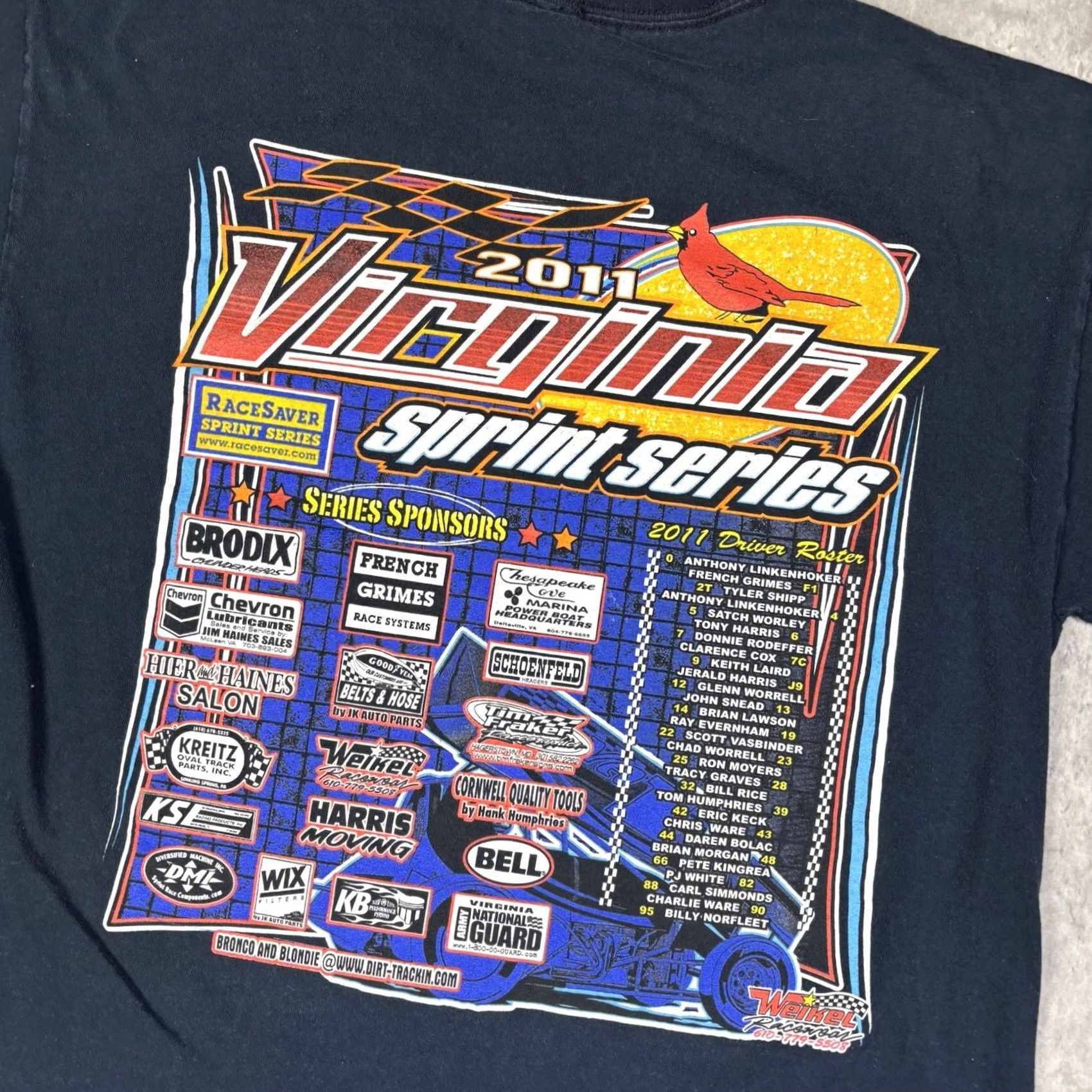 Vintage VINTAGE Sprint Car Racing T Shirt Black L Men Shirt 90s Retro Sports Graphic Print Crew Neck Short Sleeve Size US L / EU 52-54 / 3 - 7 Thumbnail