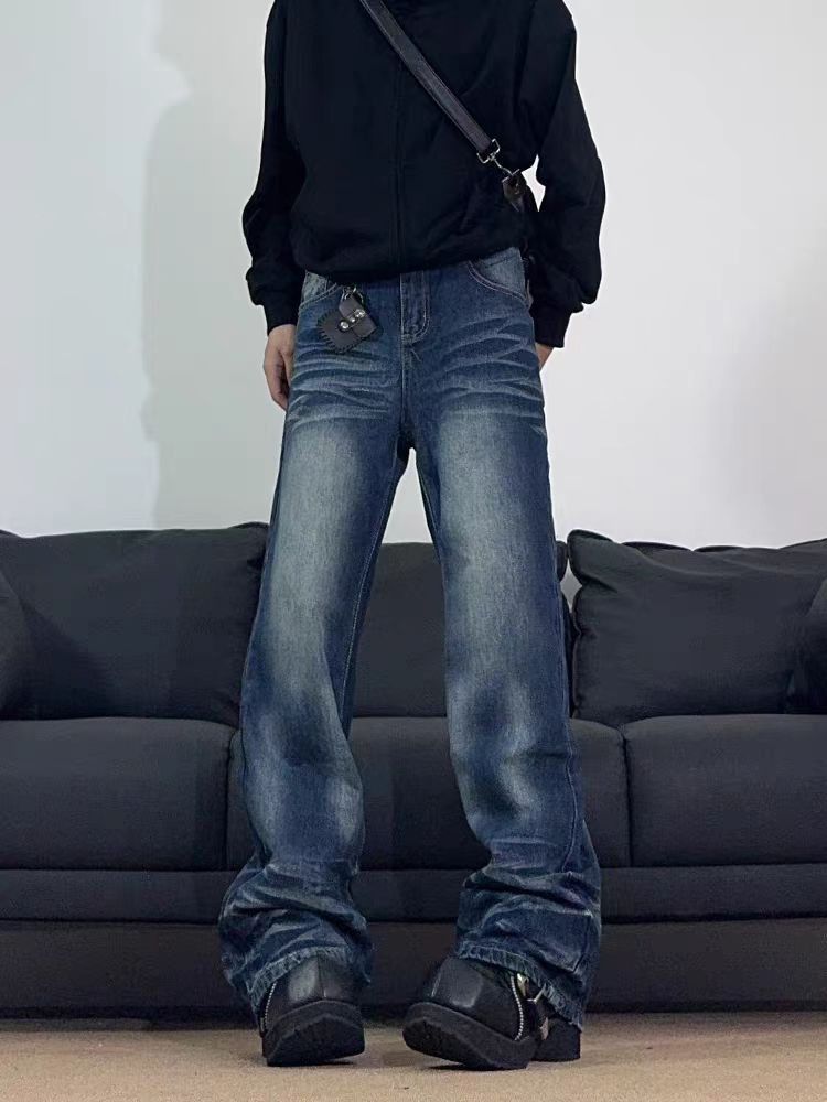 Japanese Brand × Jean High street distressed washed baggy straight leg jeans Size US 29 - 4 Thumbnail
