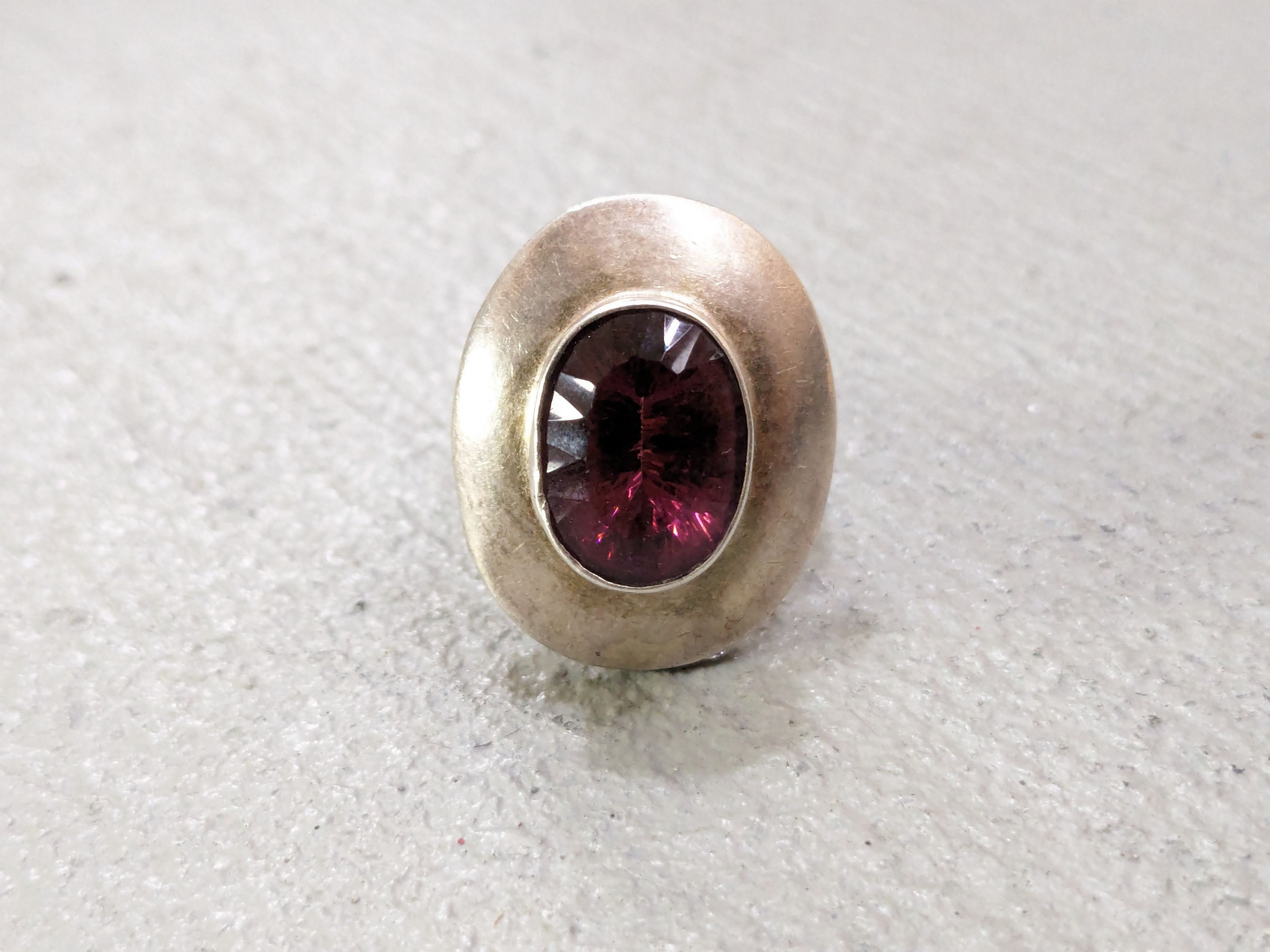 Jewelry × Vintage Sterling Silver Ring Pink Tourmaline 9.25 Avant Garde Size ONE SIZE - 3 Thumbnail