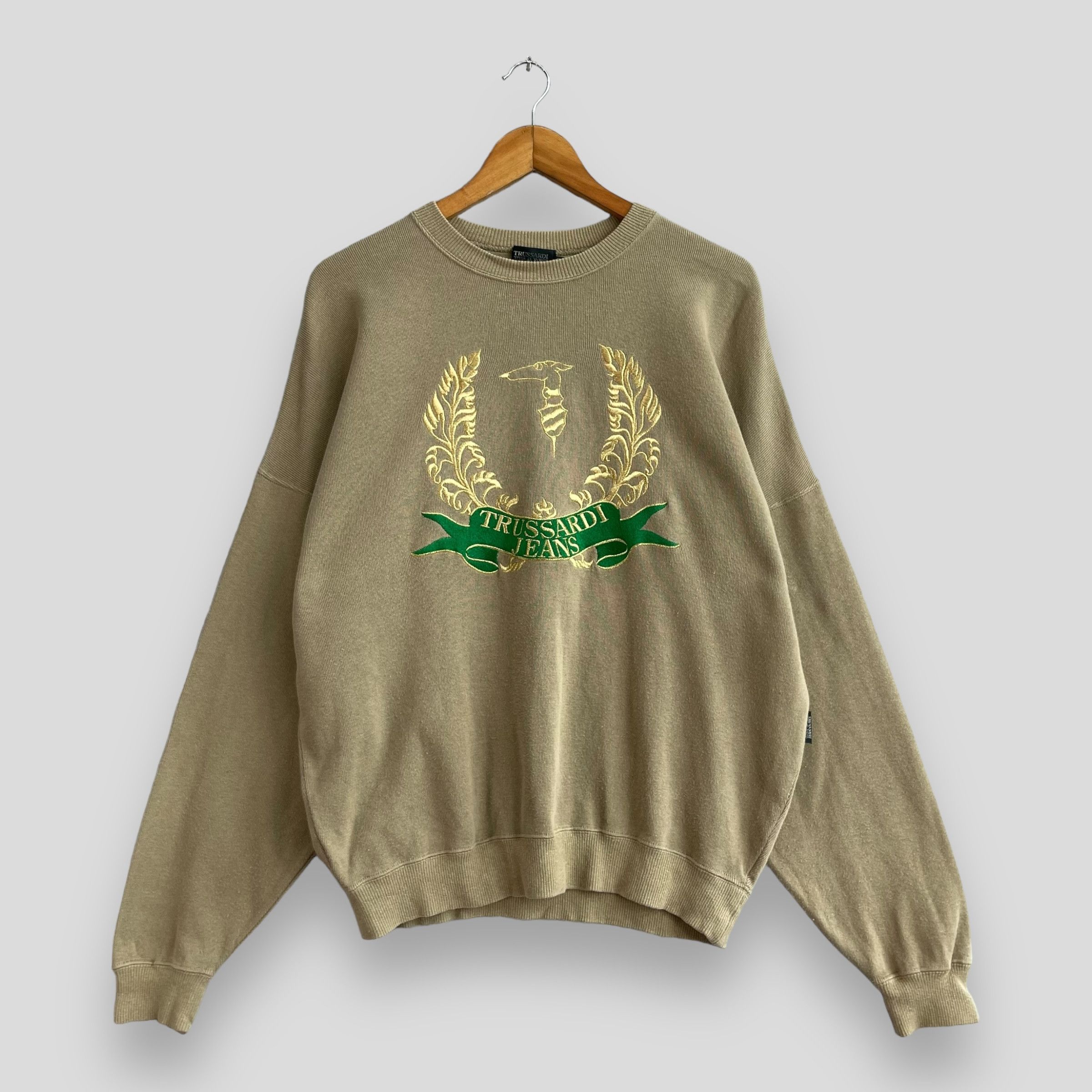 Vintage TRUSSARDI JEANS Big Logo Embroider Sweatshirt