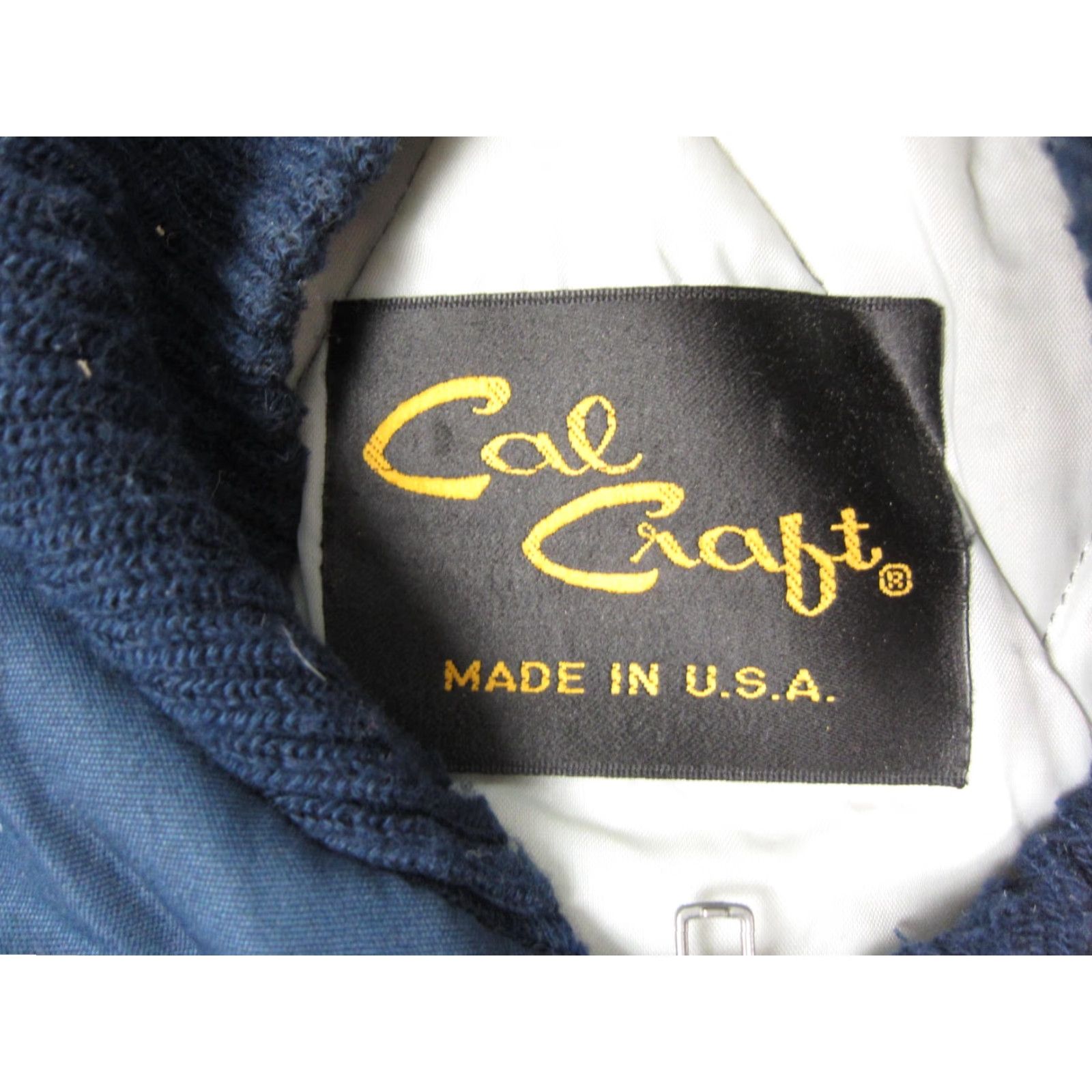 Vintage VINTAGE Cal Craft Bomber Jacket Mens M Blue Full Zip USA 70s 90s Polyester Nylon Zipper Medium Gray? Size US M / EU 48-50 / 2 - 5 Thumbnail