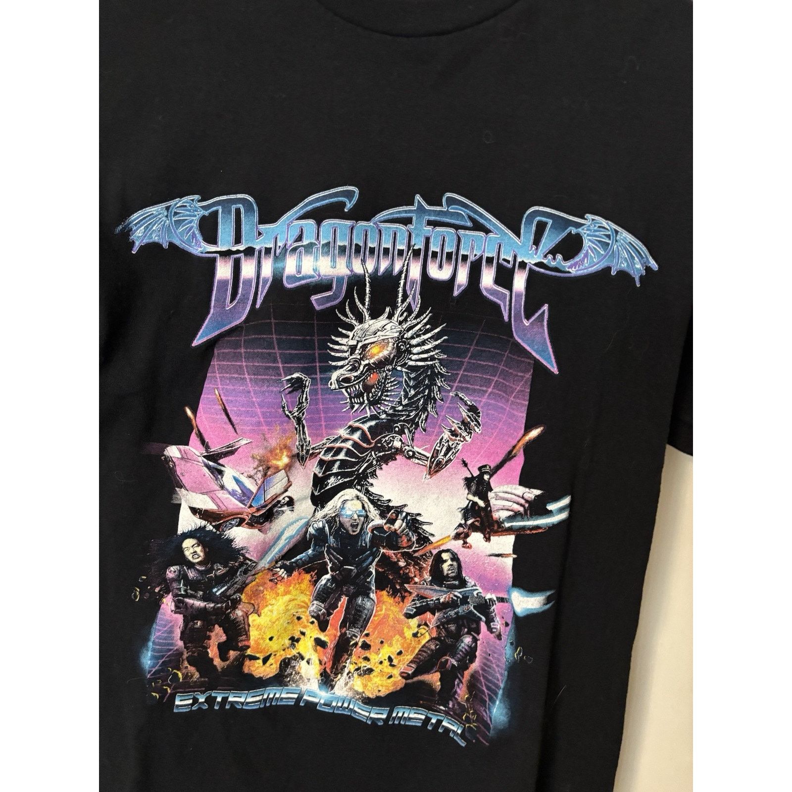 Vintage DragonForce Extreme Power Metal Dragon T Official Tour Shirt Size US XL / EU 56 / 4 - 4 Thumbnail