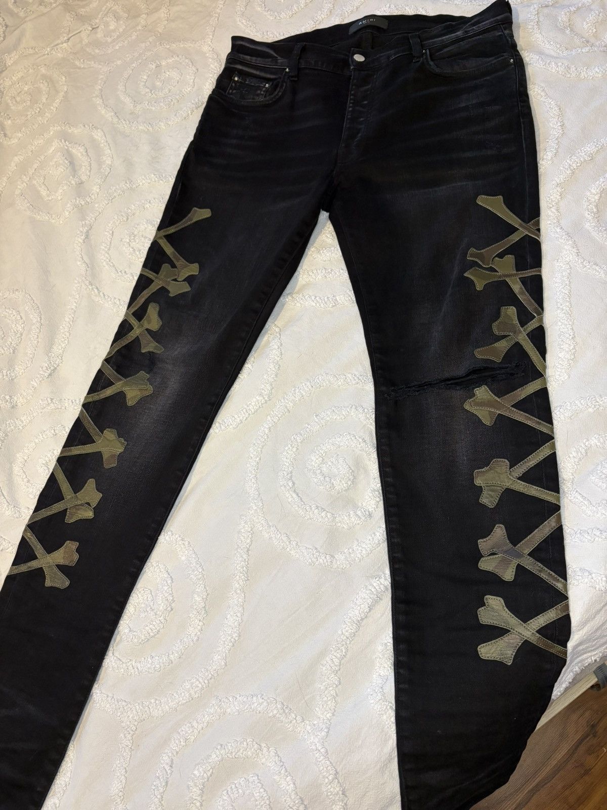 Amiri Jeans bone denim