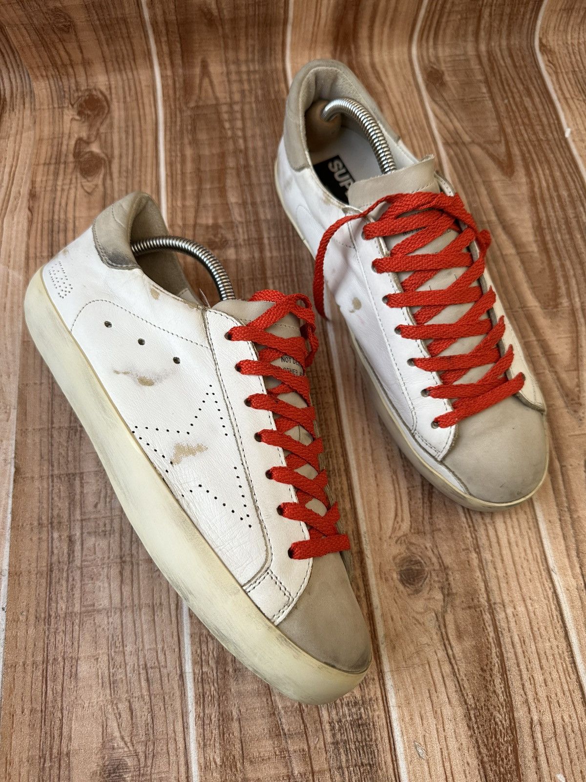 Golden Goose Golden Goose Superstar White Leather Nubuck Low Top Sneaks Size US 9 / EU 42 - 12 Thumbnail