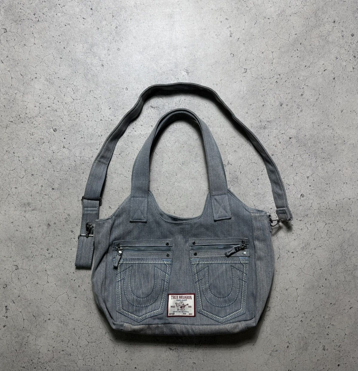 True Religion True Religion Denim Cargo Big Logo Shoulders Bag Size ONE SIZE - 1 Thumbnail